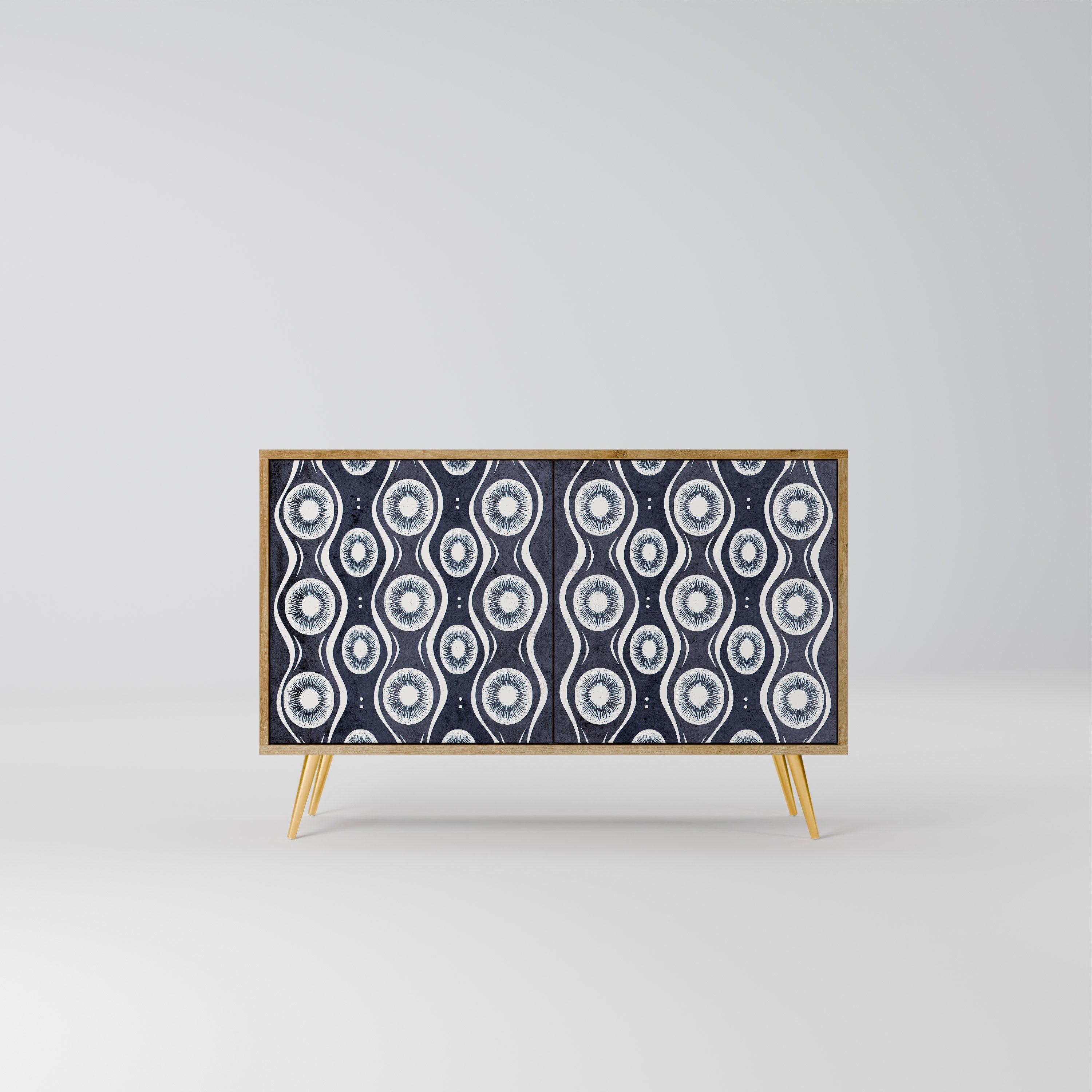 GRAPHITE EYES Aparador de 2 Portas em Efeito Carvalho