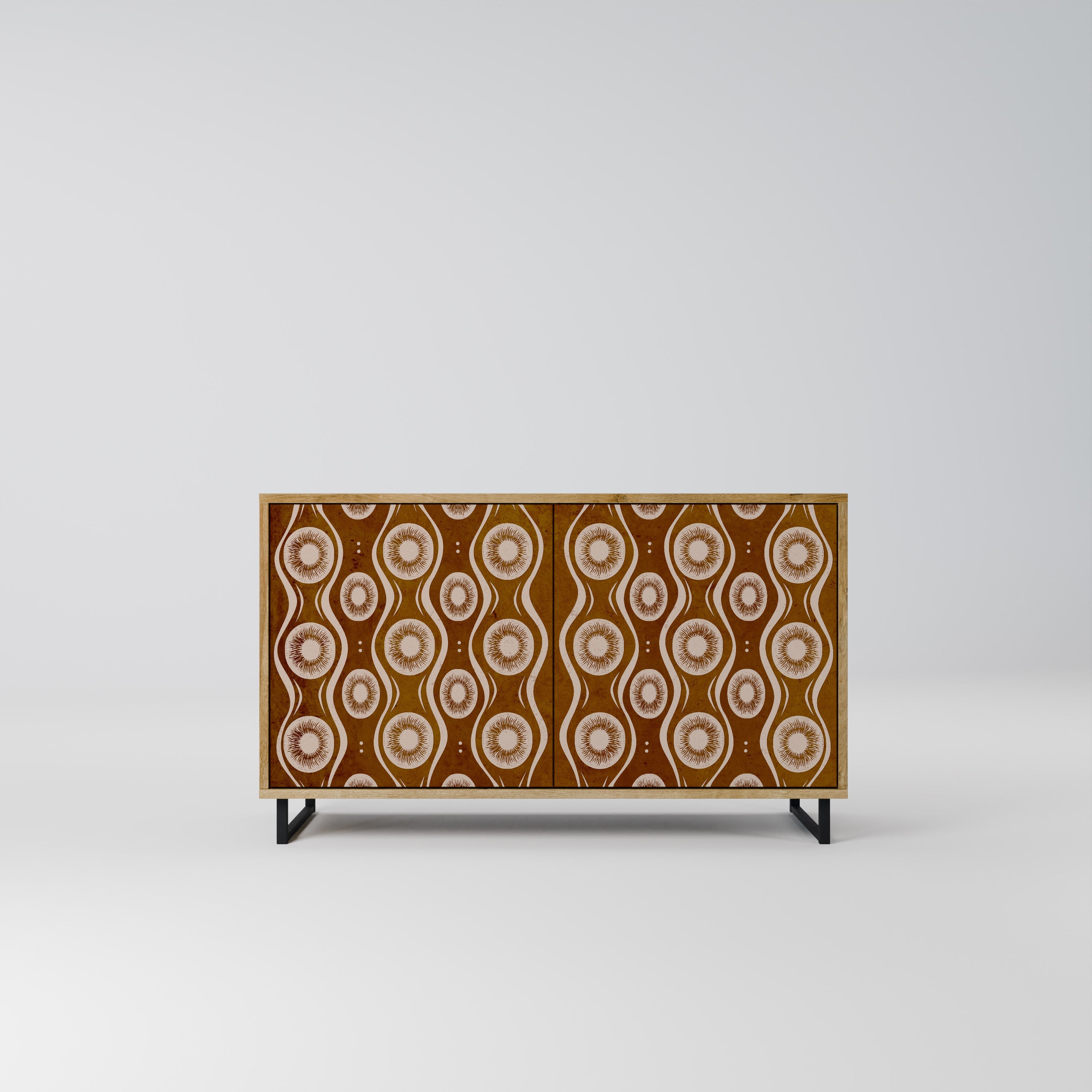 BROWN EYES Aparador de 2 Portas em Efeito Carvalho