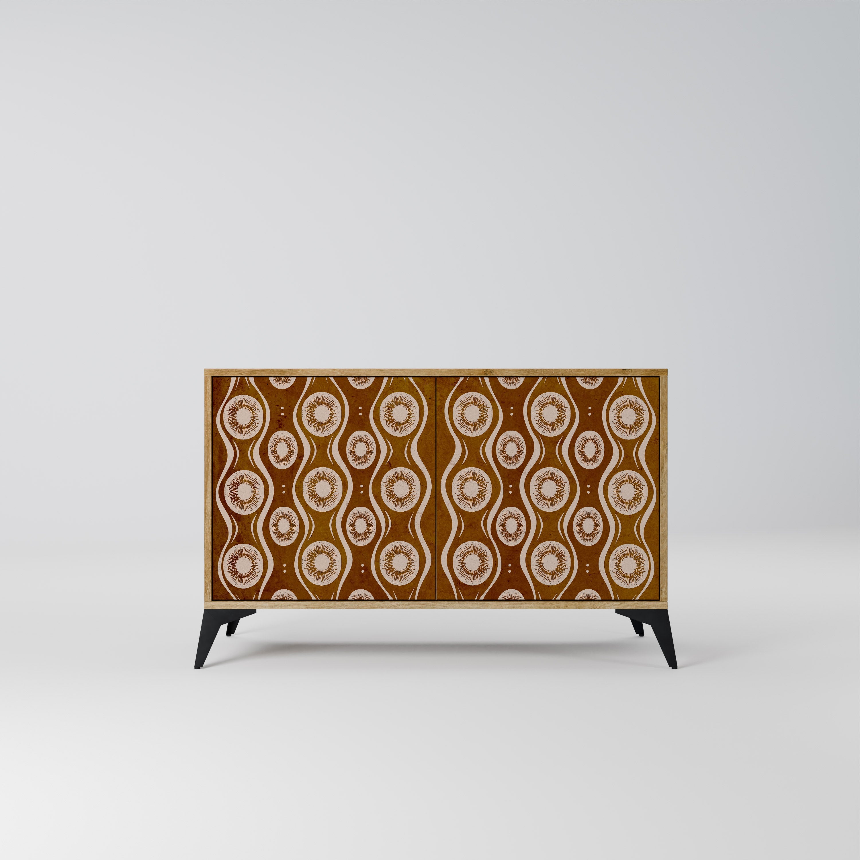 BROWN EYES Aparador de 2 Portas em Efeito Carvalho