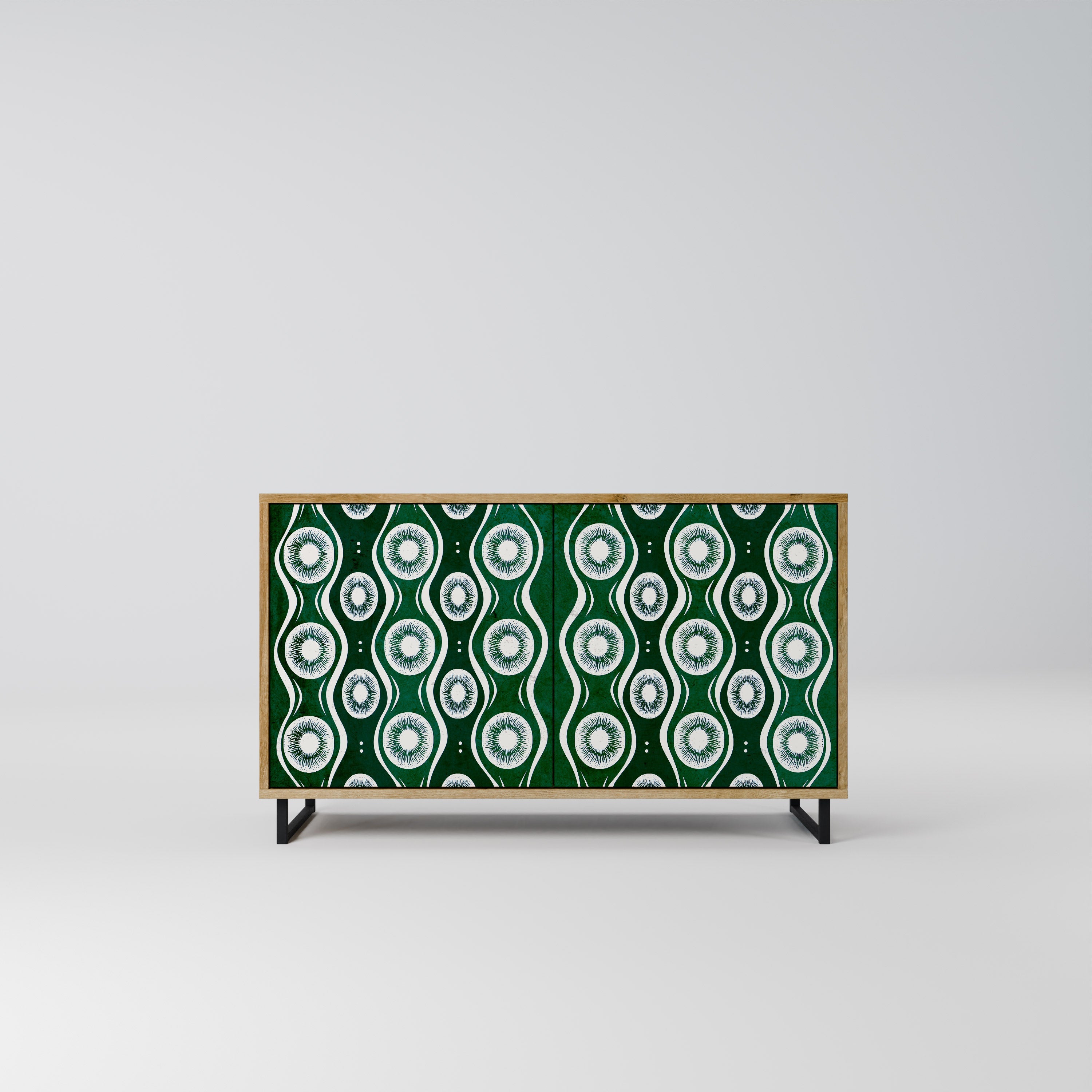 GREEN EYES Aparador de 2 Portas em Efeito Carvalho