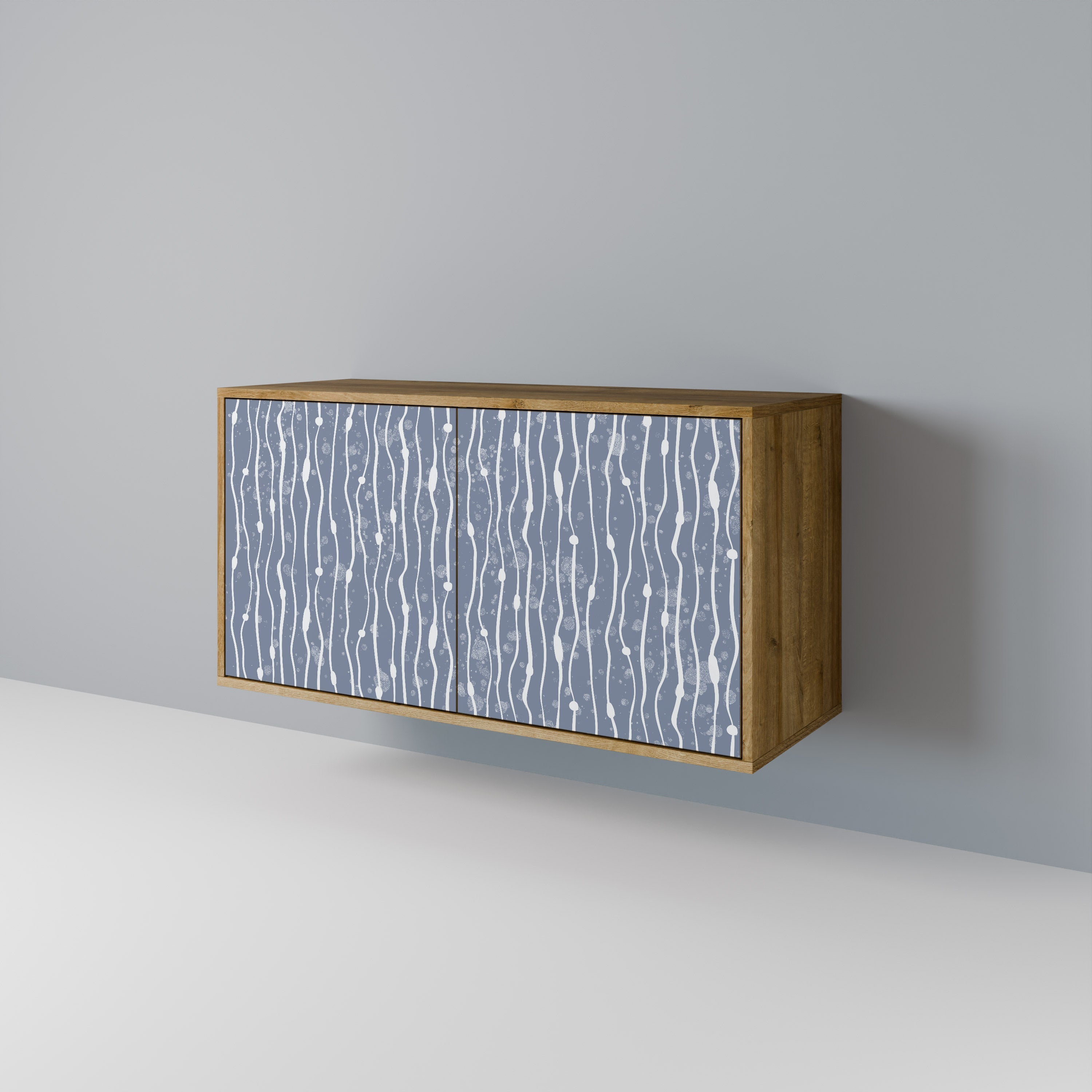 GRAPHITE RAIN Aparador de 2 Portas em Efeito Carvalho