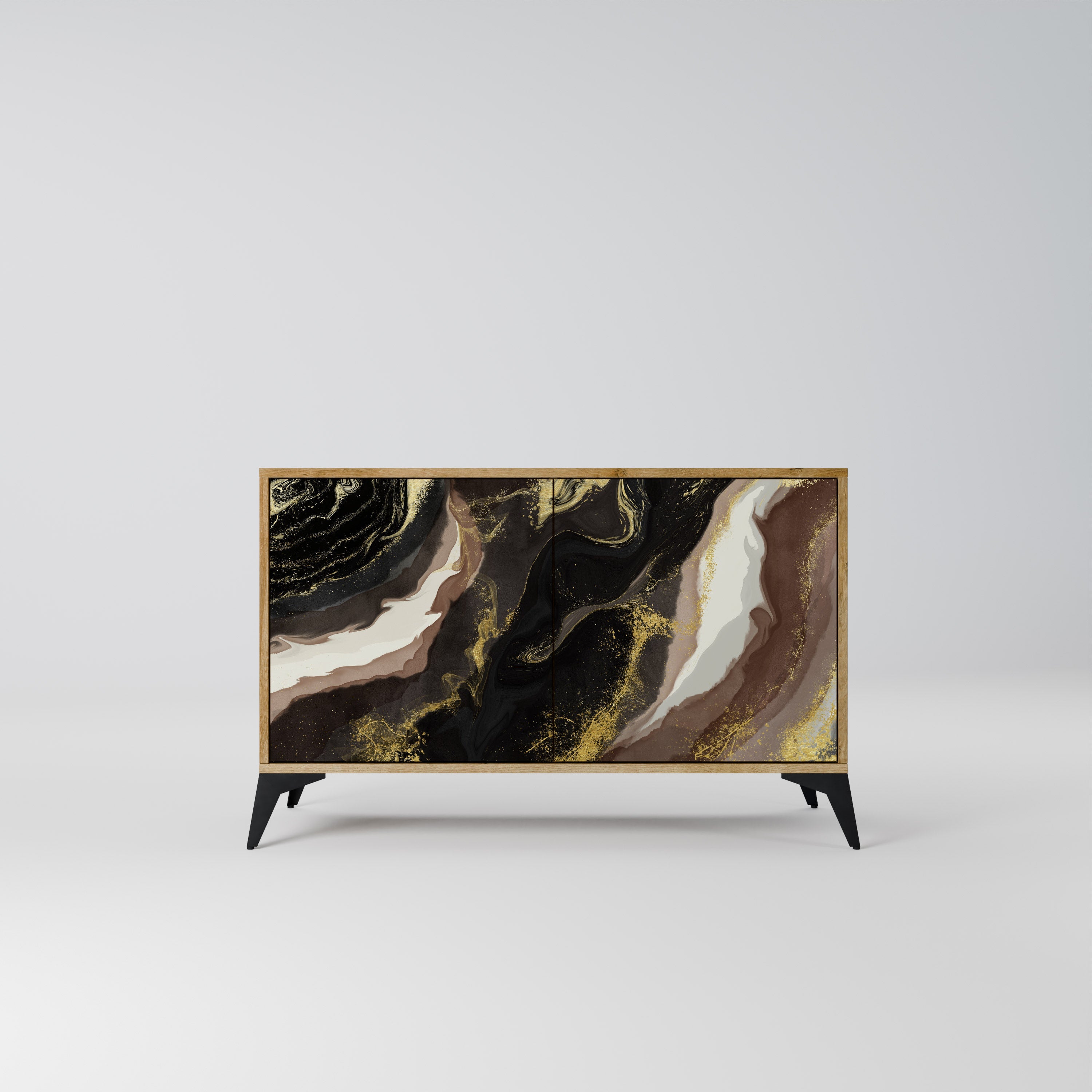 GOLD DUST Aparador de 2 Portas em Efeito Carvalho