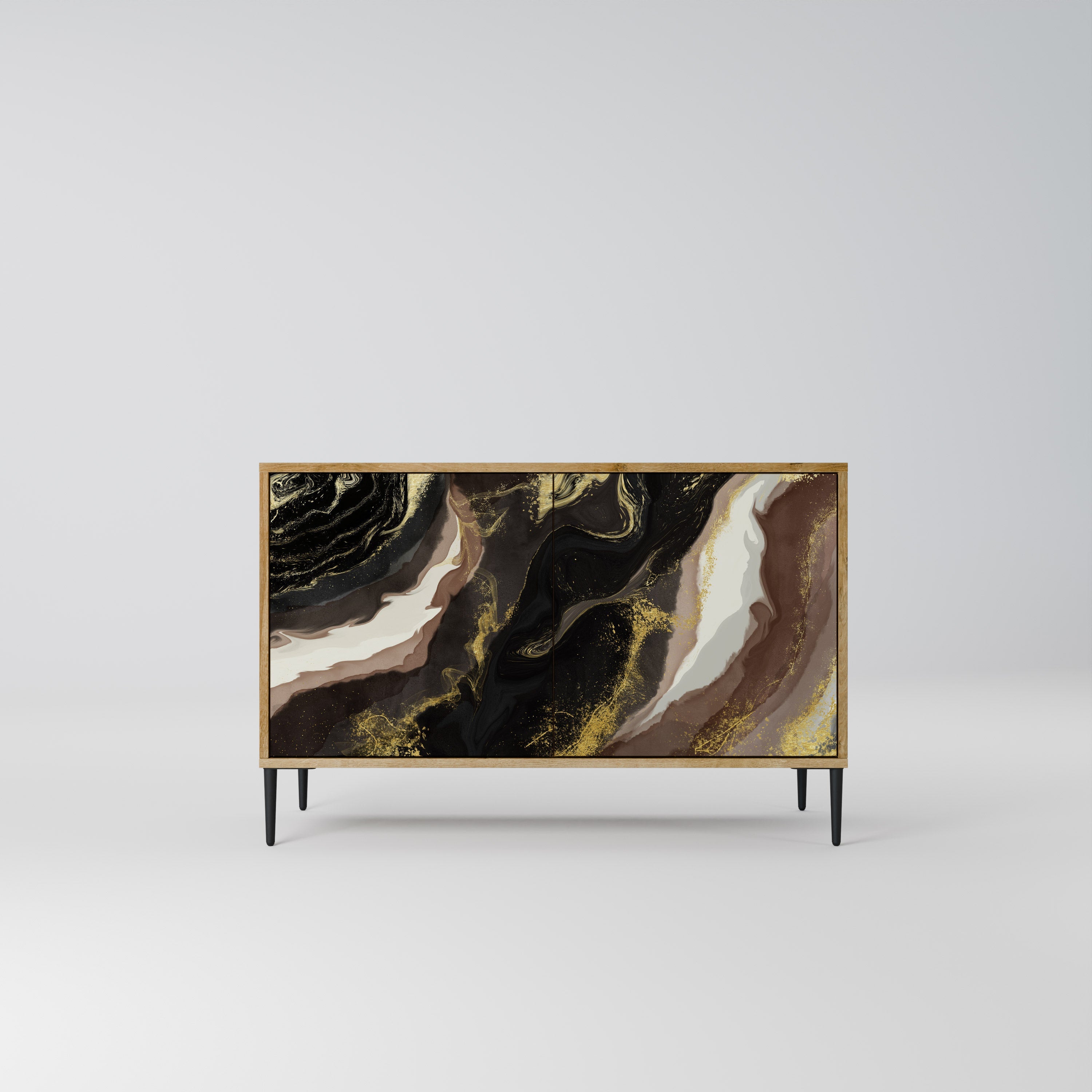 GOLD DUST Aparador de 2 Portas em Efeito Carvalho