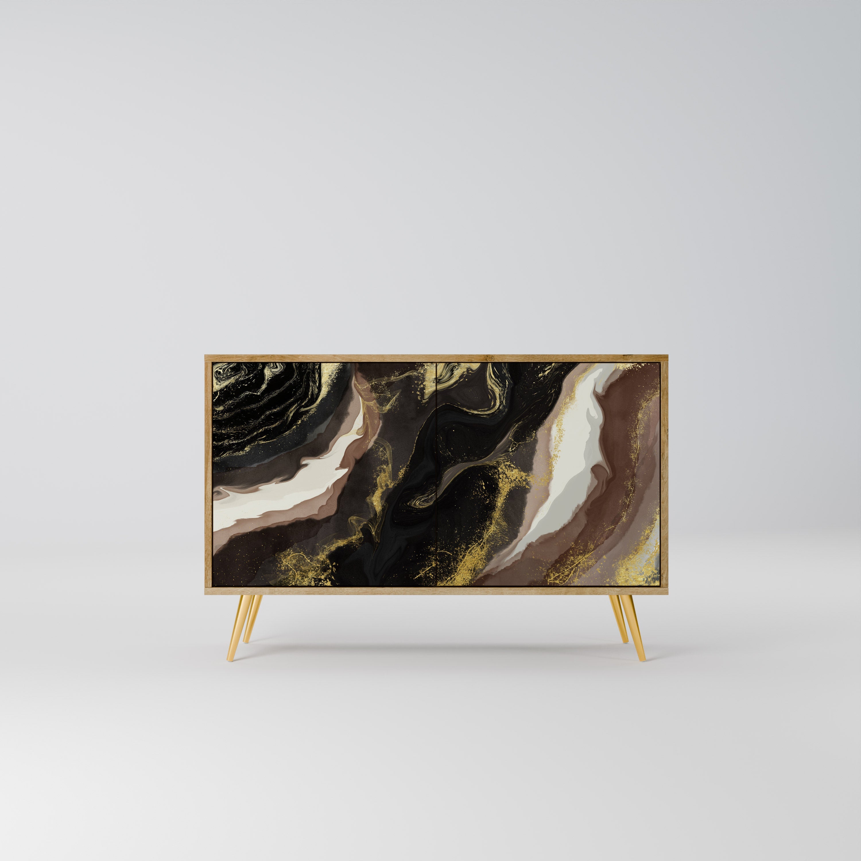 GOLD DUST Aparador de 2 Portas em Efeito Carvalho