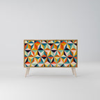 TESSELATE TREASURES Aparador de 2 Portas em Efeito Carvalho