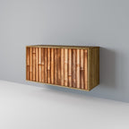 NATURAL WOOD Aparador de 2 Portas em Efeito Carvalho