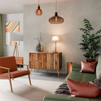 NATURAL WOOD Aparador de 2 Portas em Efeito Carvalho