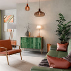 NATURAL GREEN Aparador de 2 Portas em Efeito Carvalho