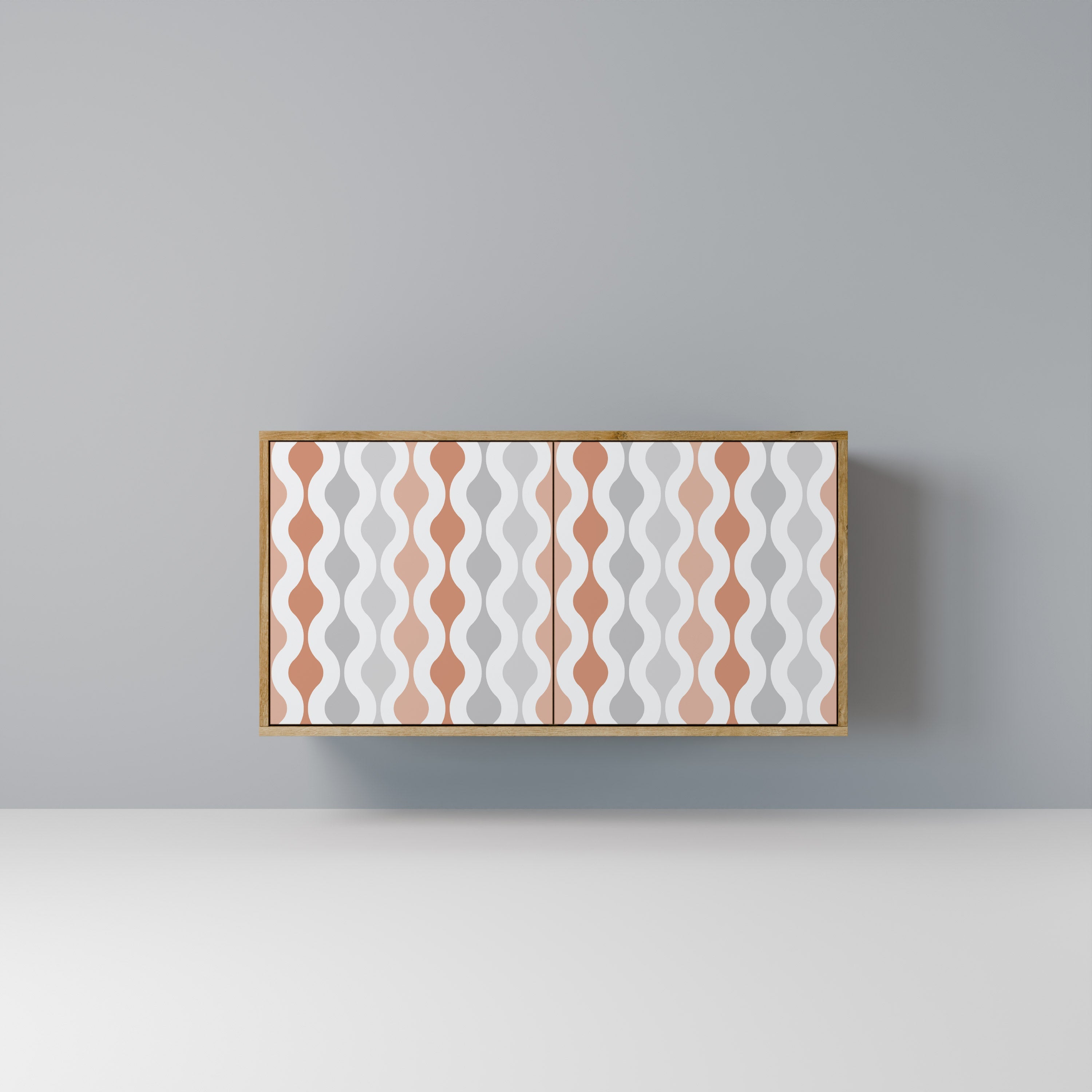 HAZY NOSTALGIA Aparador de 2 Portas em Efeito Carvalho