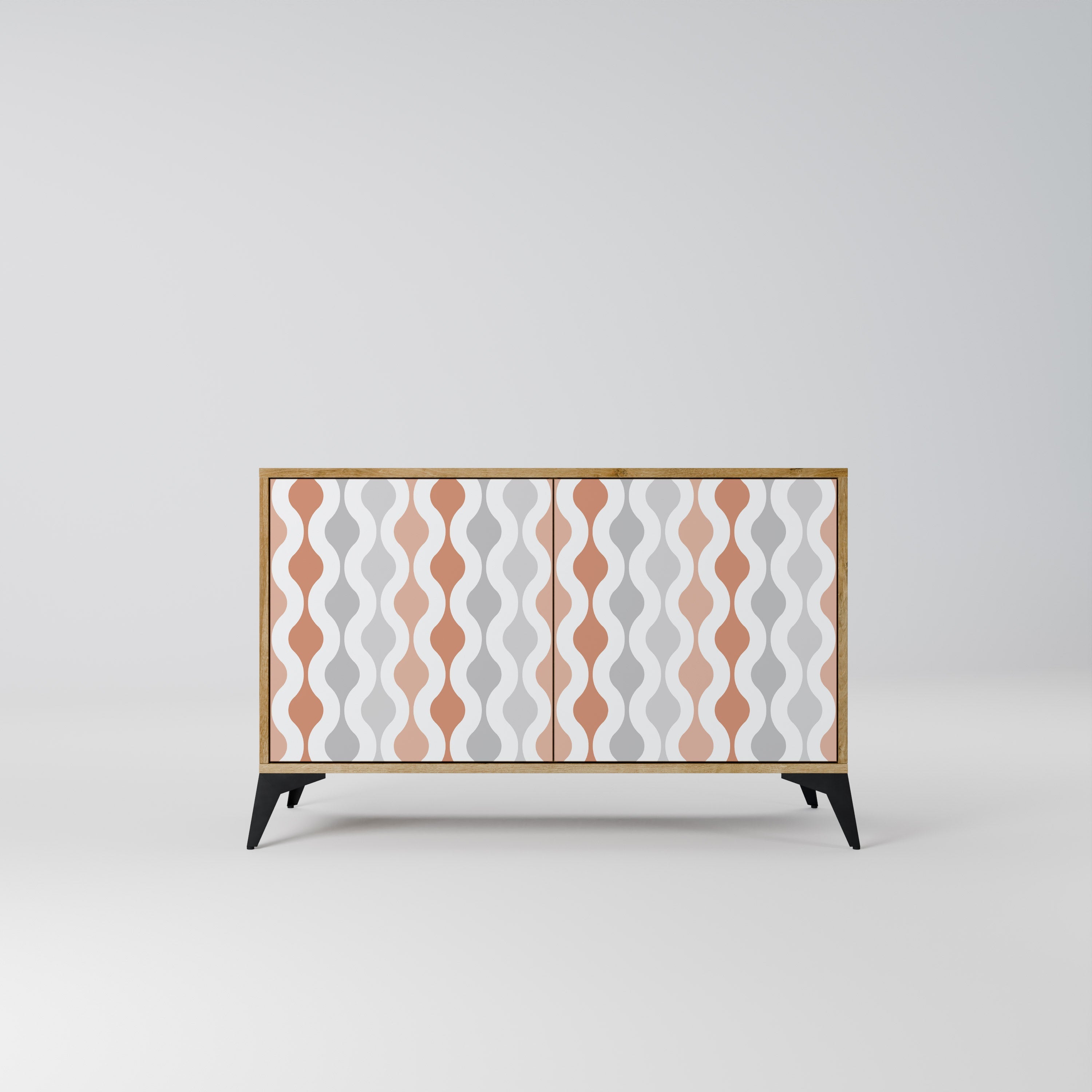 HAZY NOSTALGIA Aparador de 2 Portas em Efeito Carvalho