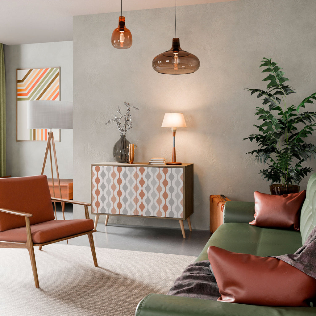 HAZY NOSTALGIA Aparador de 2 Portas em Efeito Carvalho