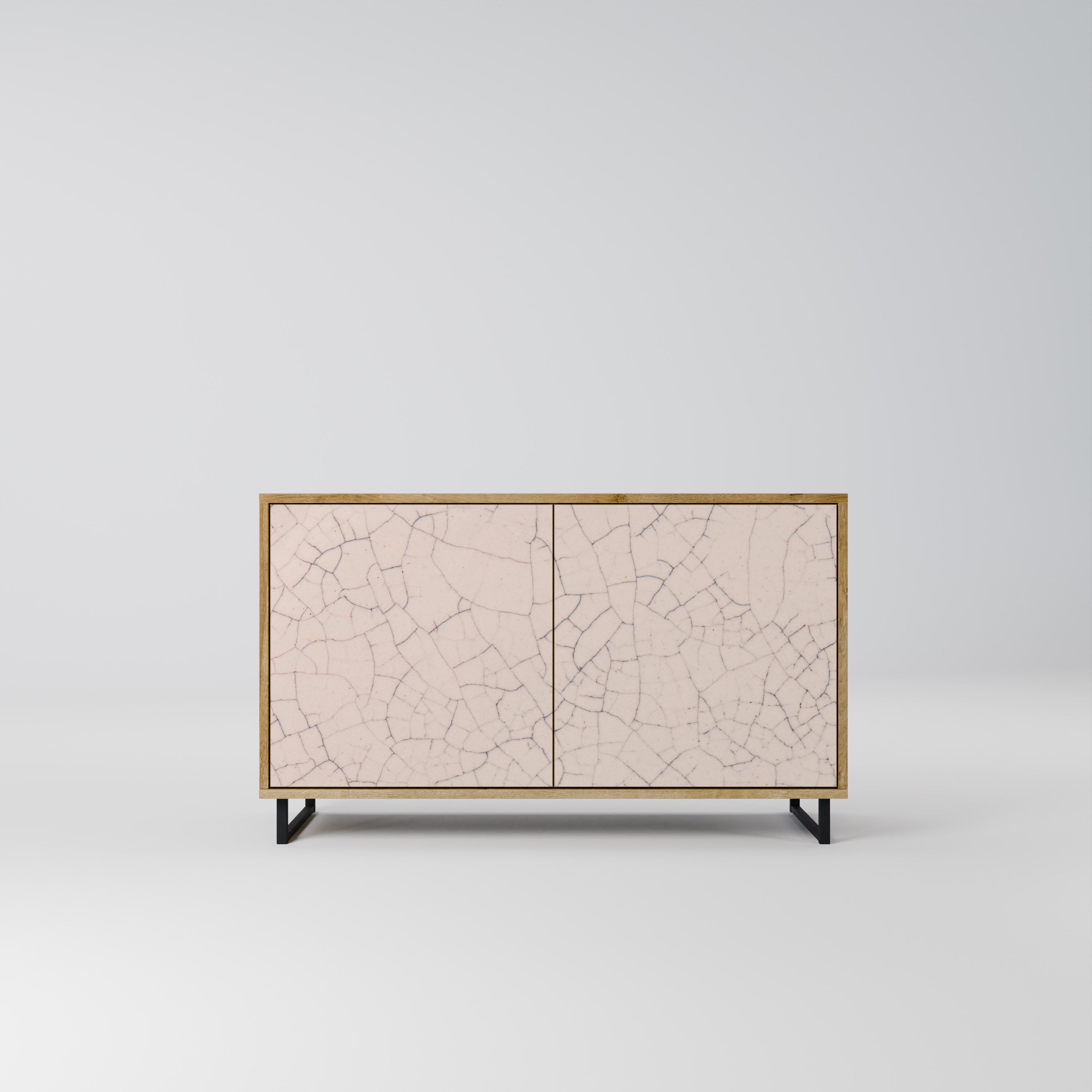 CERAMIC TEXTURE Aparador de 2 Portas em Efeito Carvalho