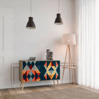 CRACKED ILLUSION Aparador de 2 Portas em Efeito Carvalho