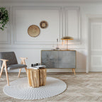 CONCRETE WALL Aparador de 2 Portas em Efeito Carvalho