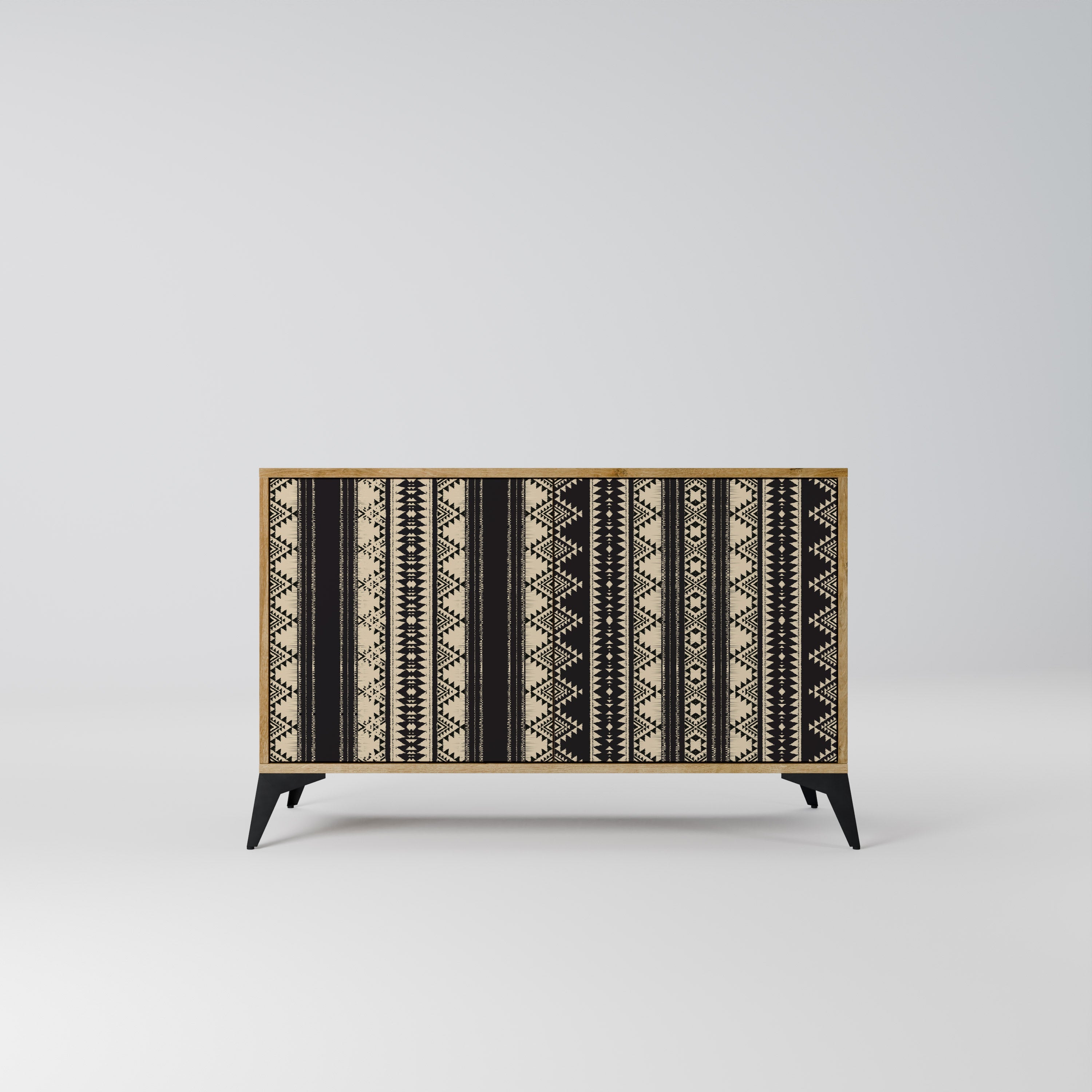 AZTEC Aparador de 2 Portas em Efeito Carvalho