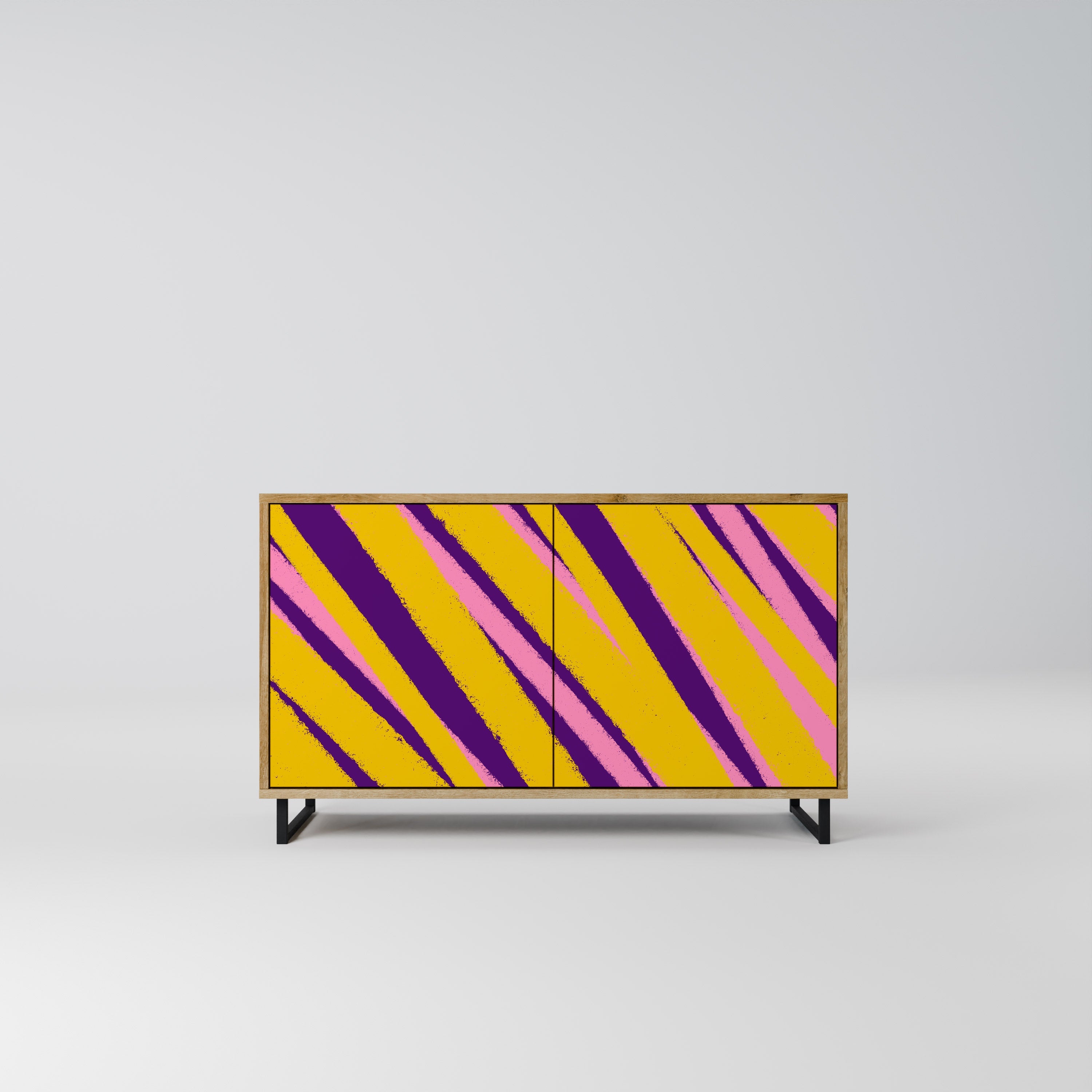 DREAMS COME TRUE Aparador de 2 Portas em Efeito Carvalho