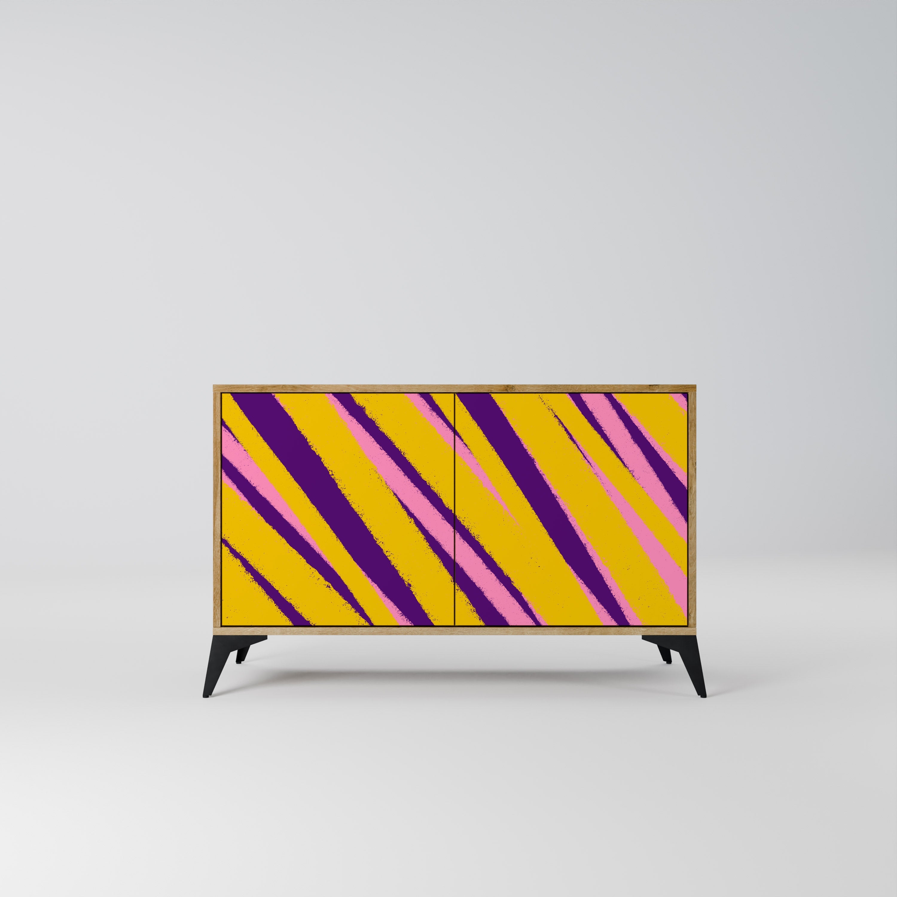 DREAMS COME TRUE Aparador de 2 Portas em Efeito Carvalho