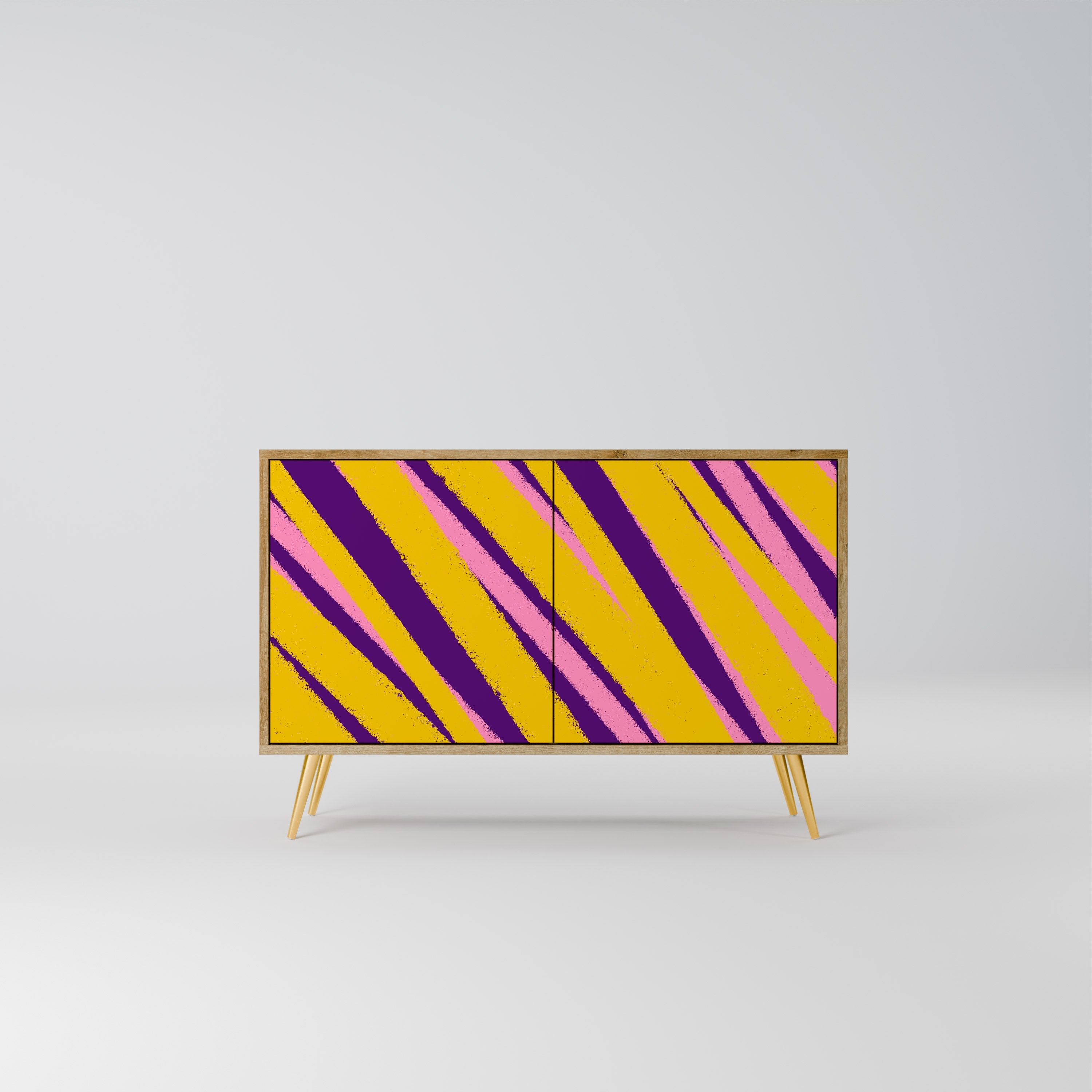 DREAMS COME TRUE Aparador de 2 Portas em Efeito Carvalho