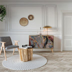 GOLDEN TIDES Aparador de 2 Portas em Efeito Carvalho