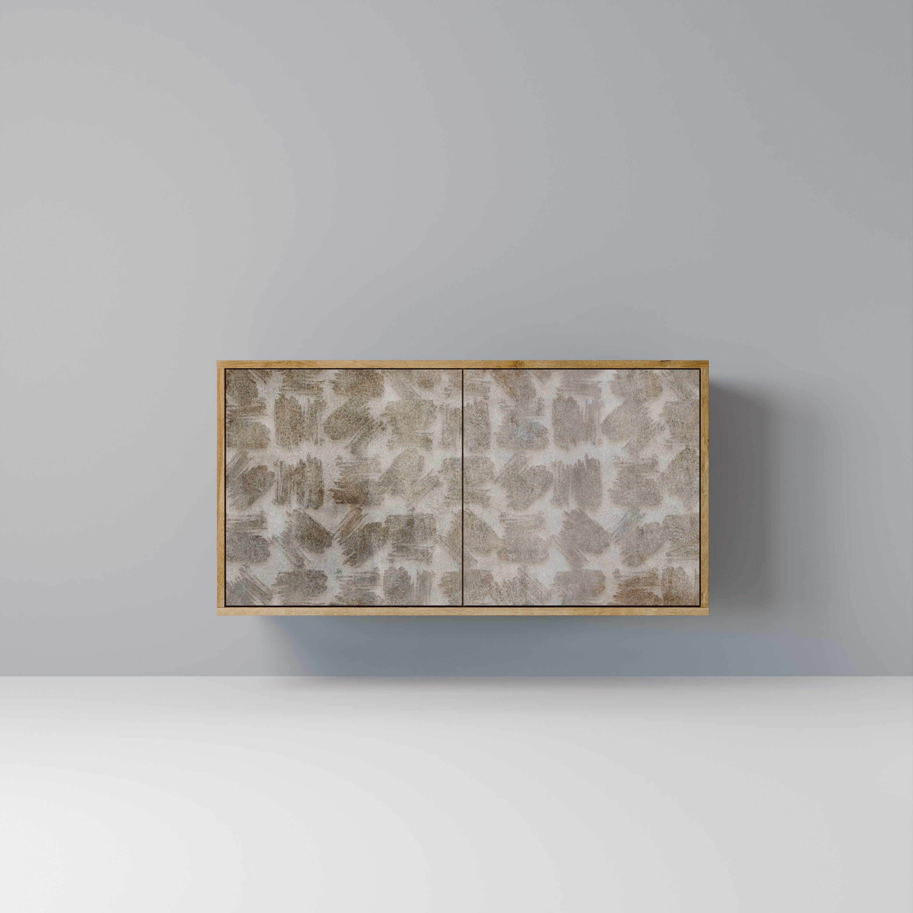 SLIGHTLY BLURRED Aparador de 2 Portas em Efeito Carvalho