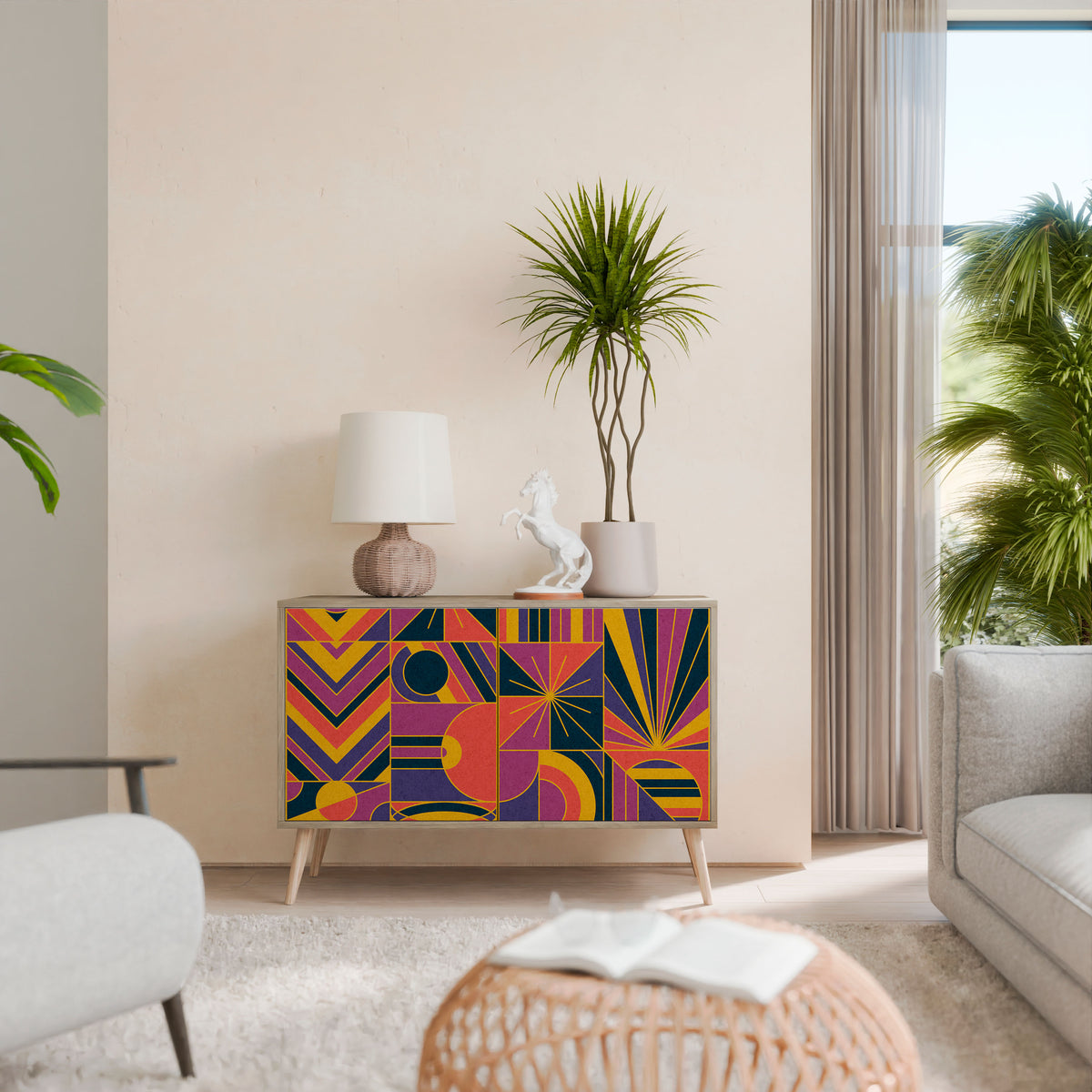ELECTRIC PATTERNS 2-Door Sideboard