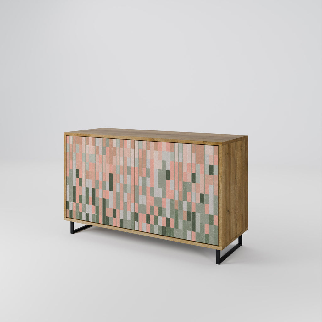 BUILDING THE FUTURE Aparador de 2 Portas em Efeito Carvalho