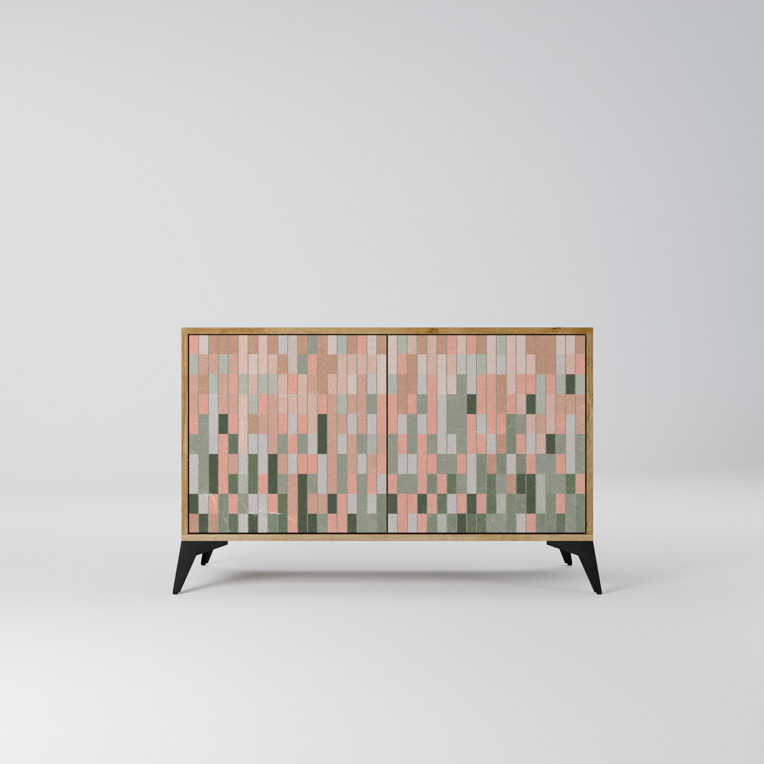 BUILDING THE FUTURE Aparador de 2 Portas em Efeito Carvalho