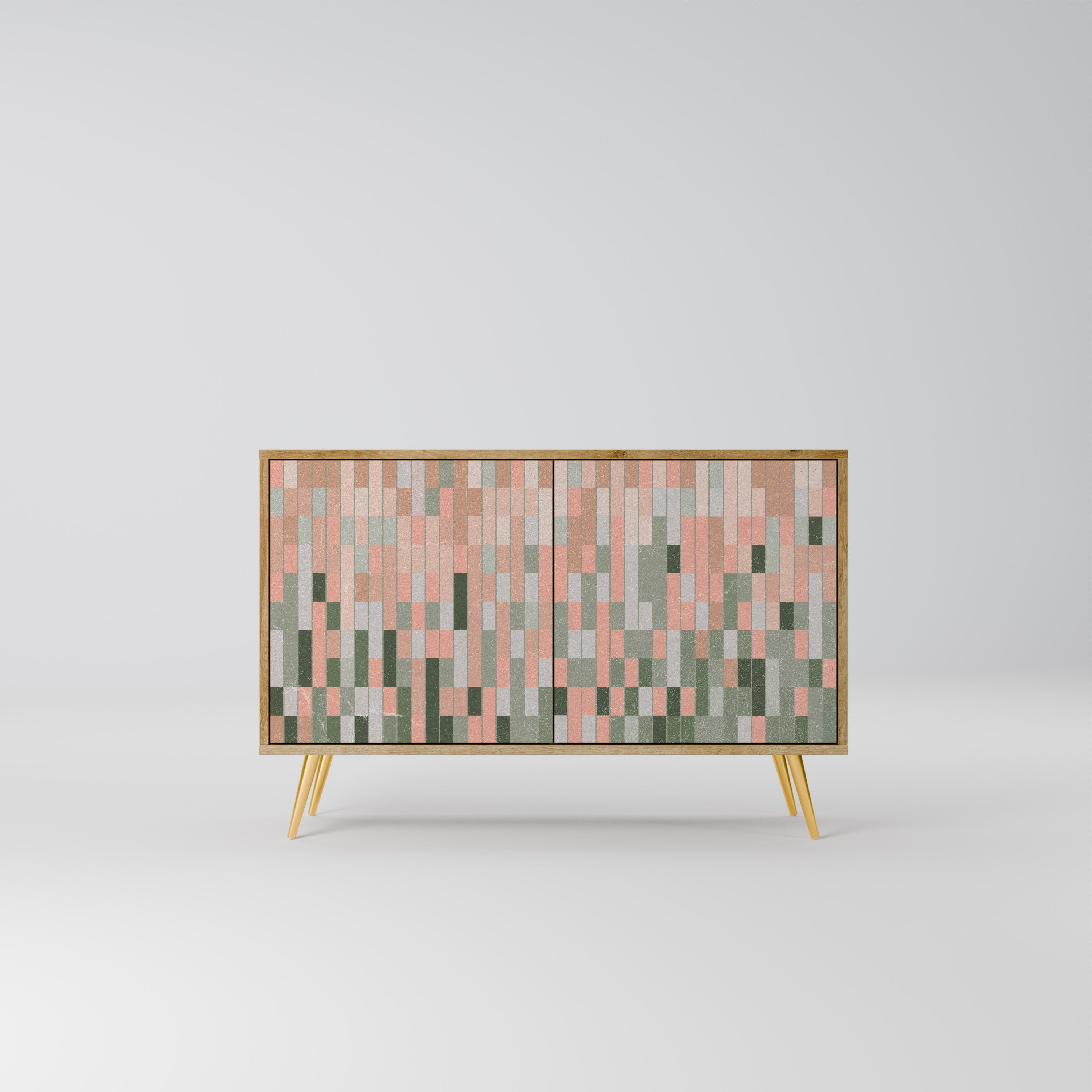 BUILDING THE FUTURE Aparador de 2 Portas em Efeito Carvalho