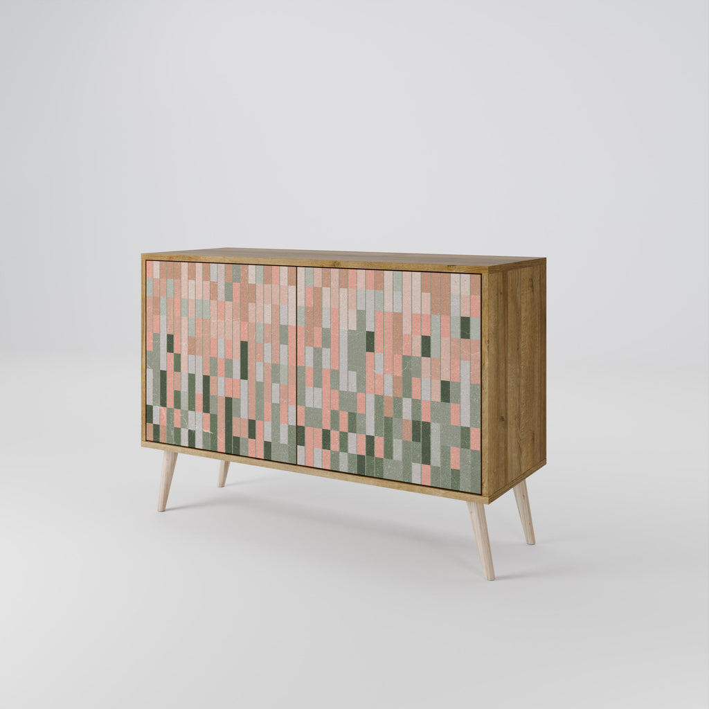 BUILDING THE FUTURE Aparador de 2 Portas em Efeito Carvalho