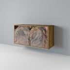 GILDED SWIRLS Aparador de 2 Portas em Efeito Carvalho