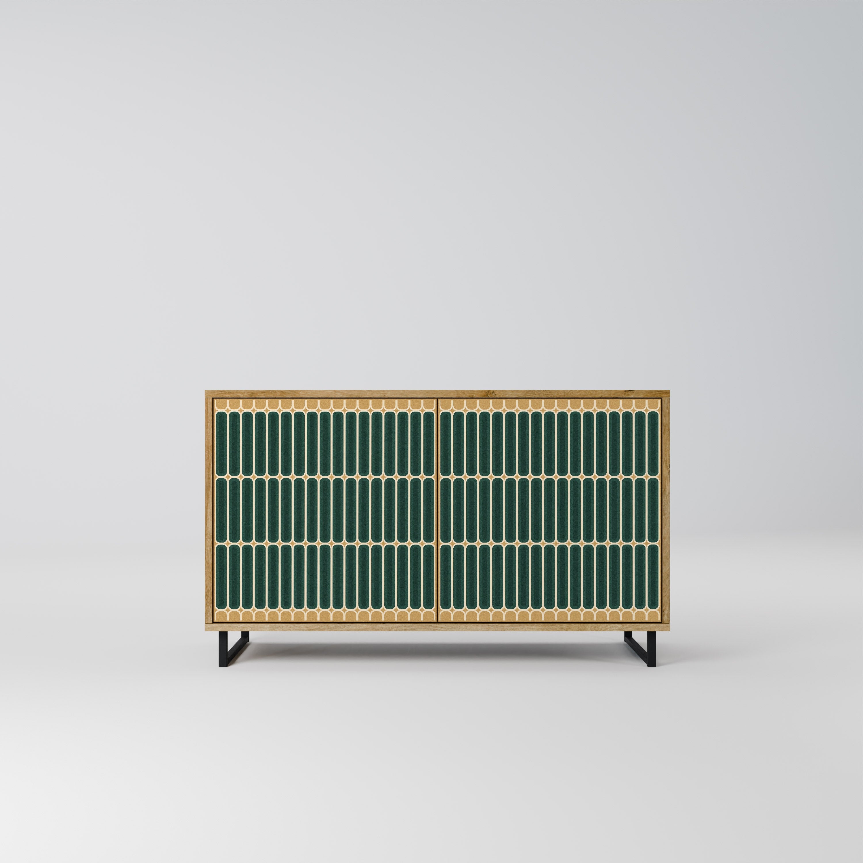 ILUSION GATE Aparador de 2 Portas em Efeito Carvalho