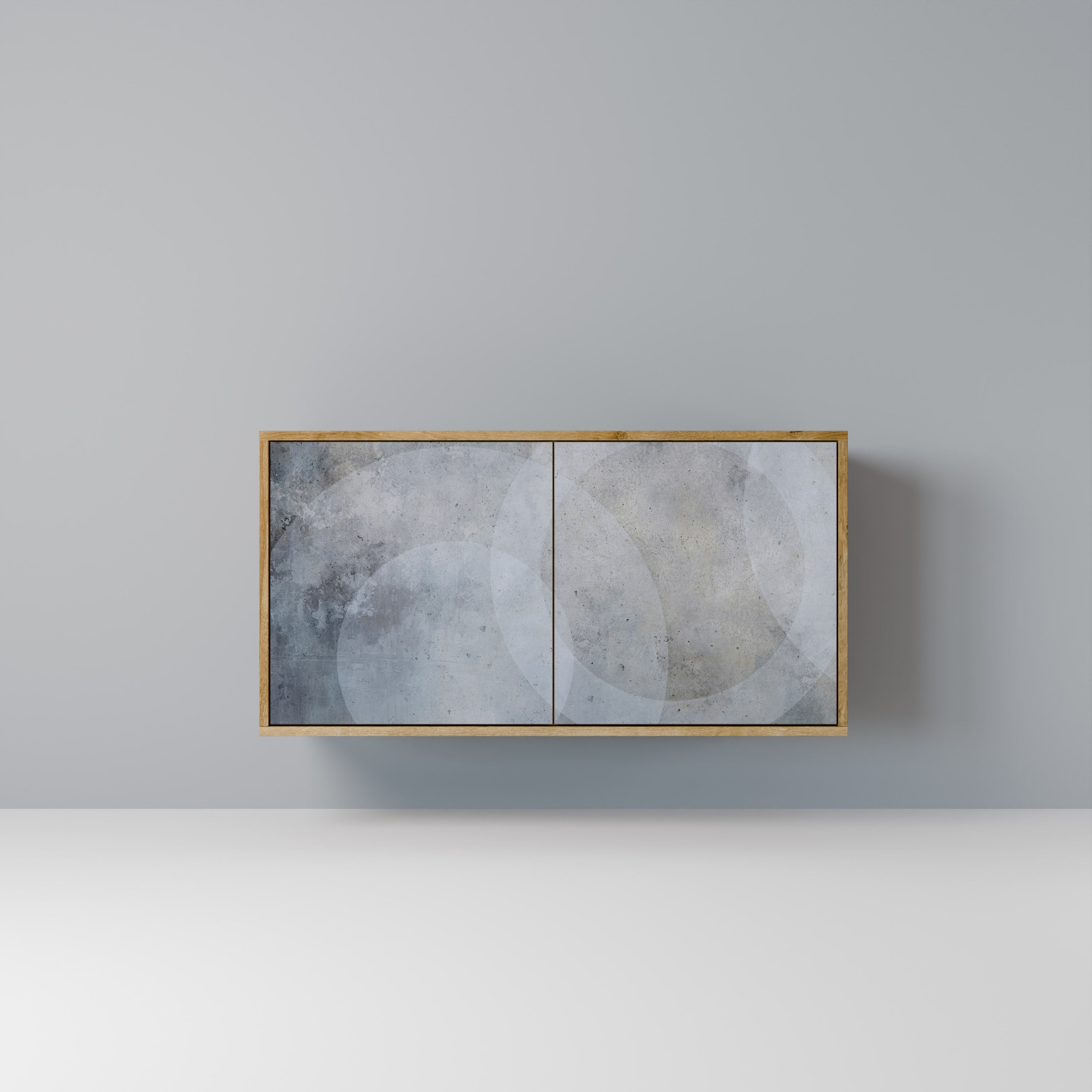 MUTED ARC Aparador de 2 Portas em Efeito Carvalho