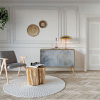 MUTED ARC Aparador de 2 Portas em Efeito Carvalho