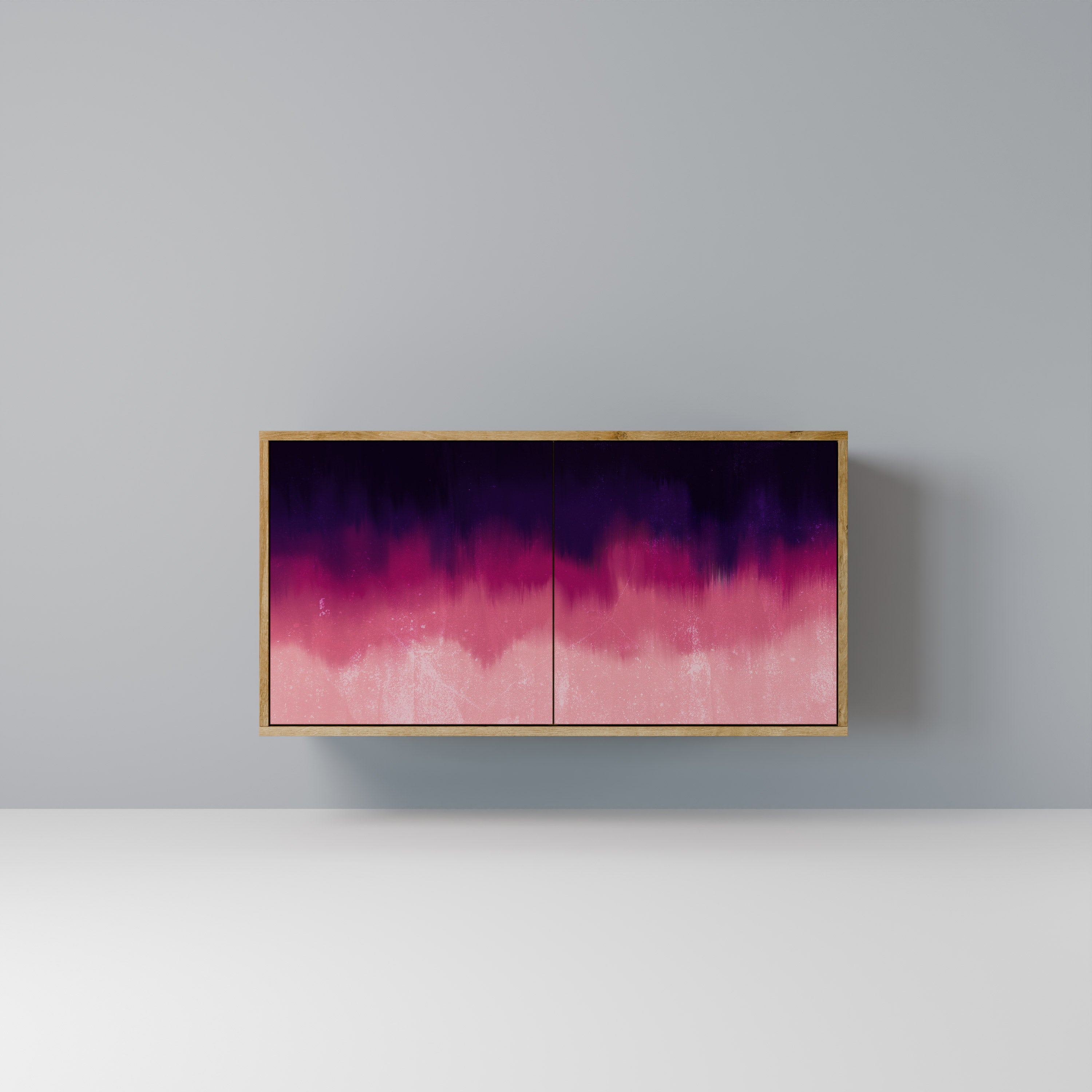 AURORA BOREALIS Aparador de 2 Portas em Efeito Carvalho