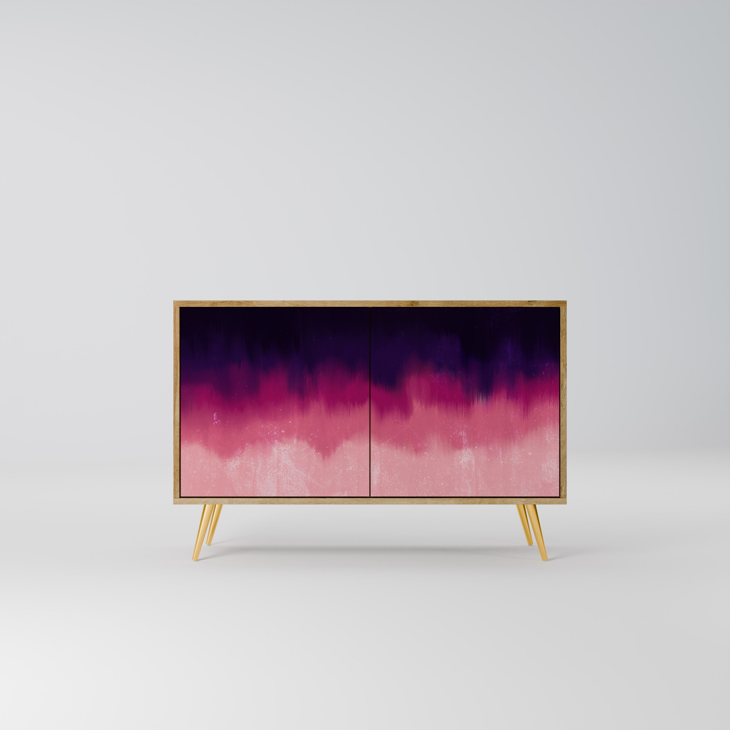 AURORA BOREALIS Aparador de 2 Portas em Efeito Carvalho