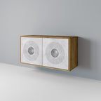 SOLID CIRCLES Aparador de 2 Portas em Efeito Carvalho