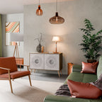 SOLID CIRCLES Aparador de 2 Portas em Efeito Carvalho