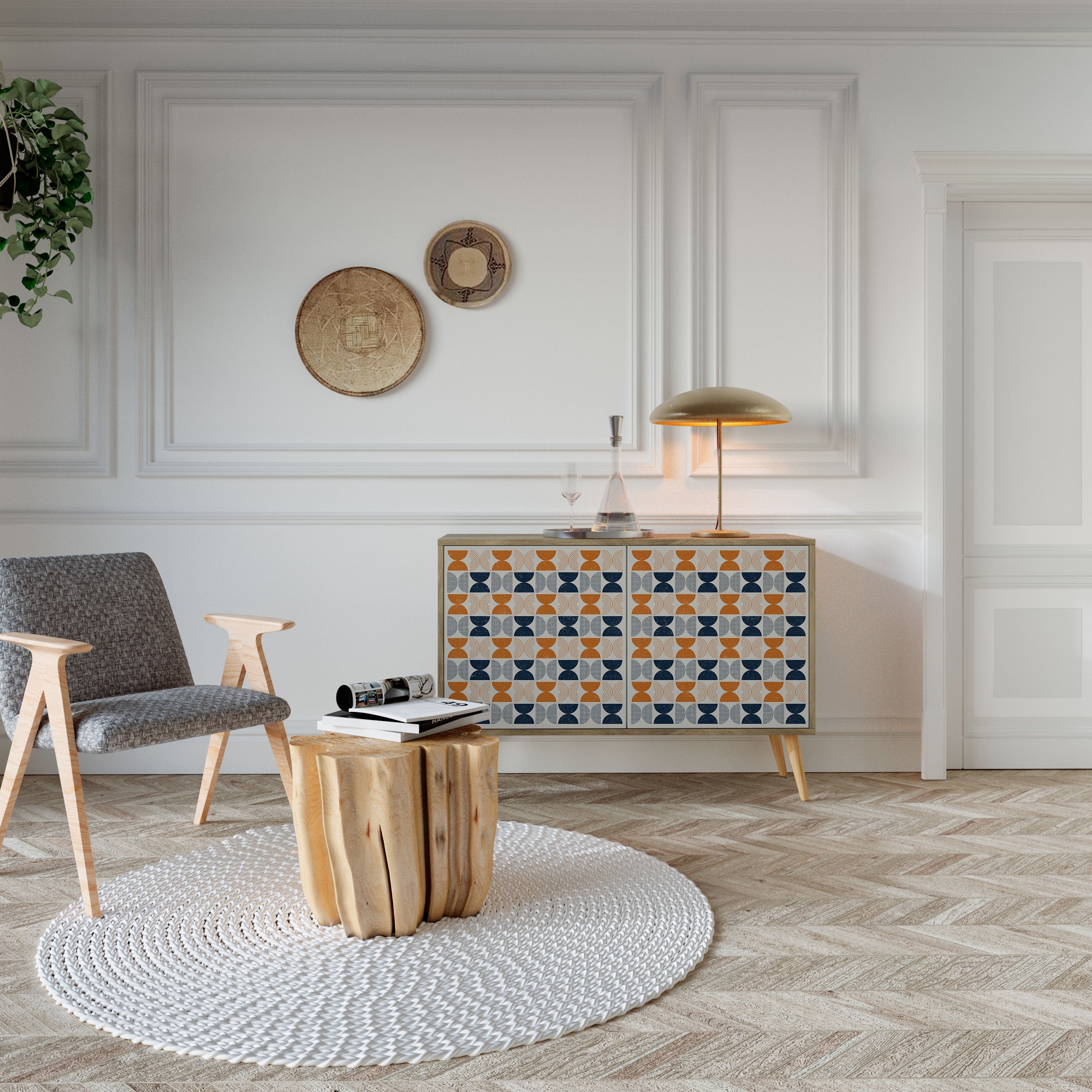 REFLECTION RANGE Aparador de 2 Portas em Efeito Carvalho