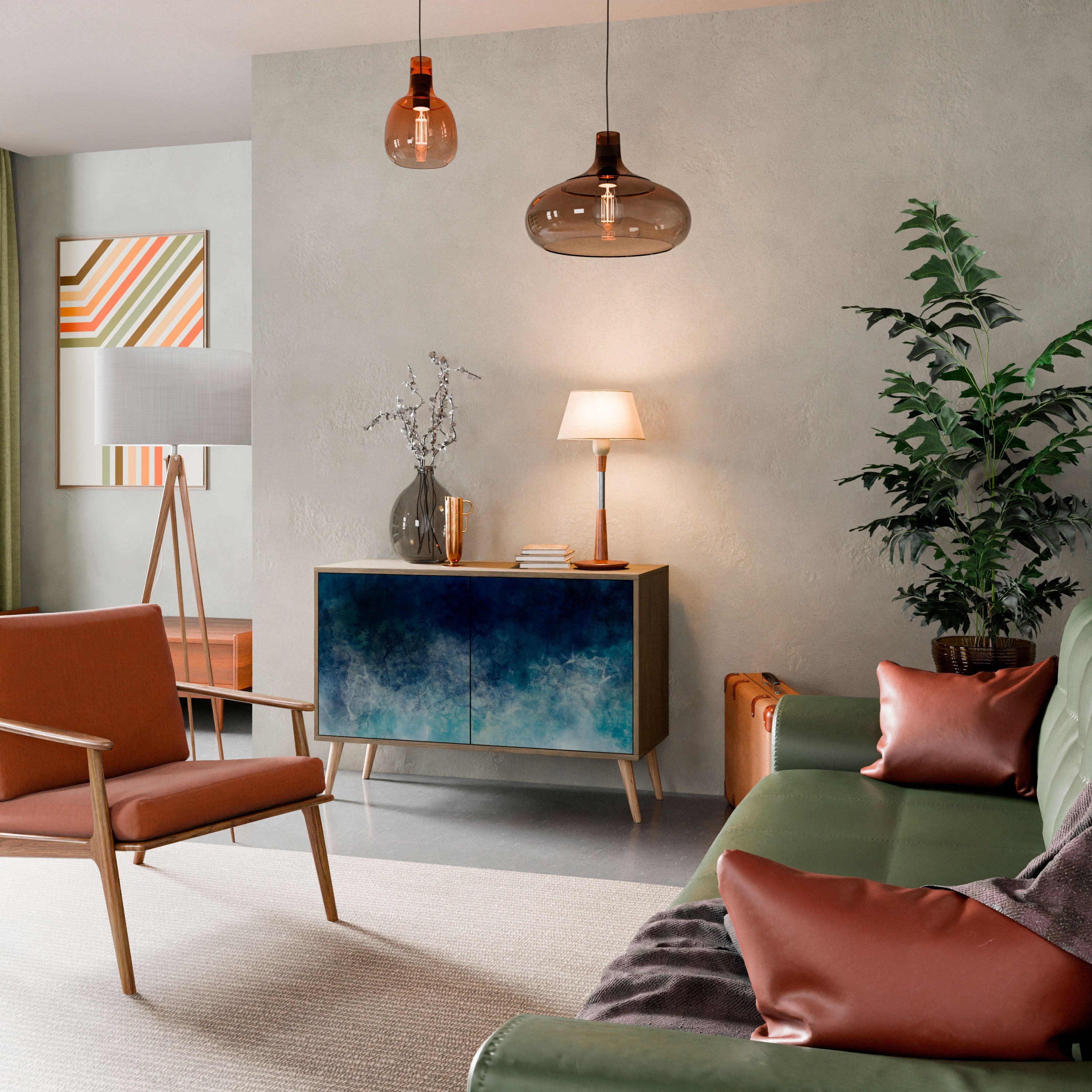 CELESTIAL FALL Aparador de 2 Portas em Efeito Carvalho