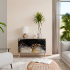 MARBLE OF TOMMORROW Aparador de 2 Portas em Efeito Carvalho