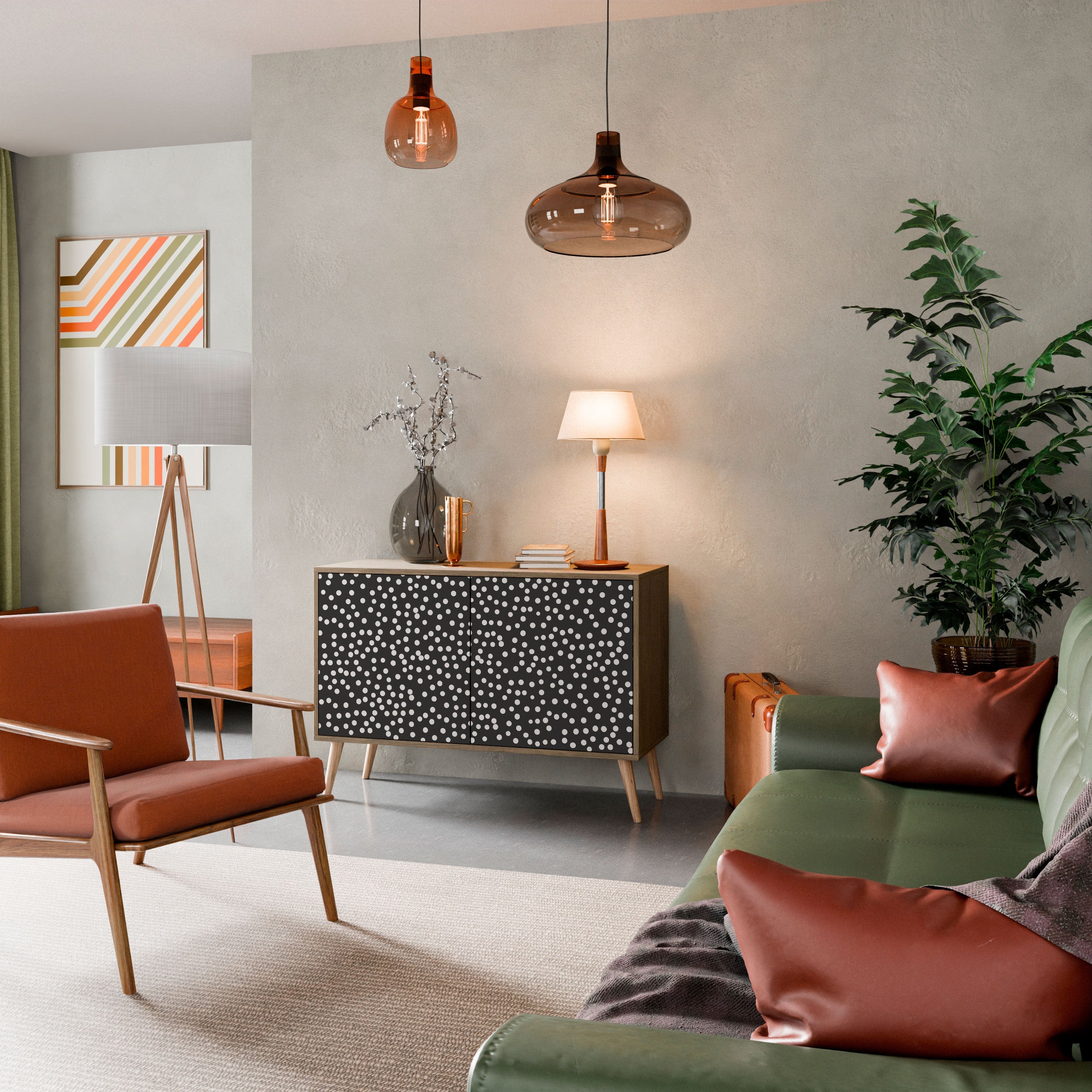 BLINDING LIGHTS Aparador de 2 Portas em Efeito Carvalho