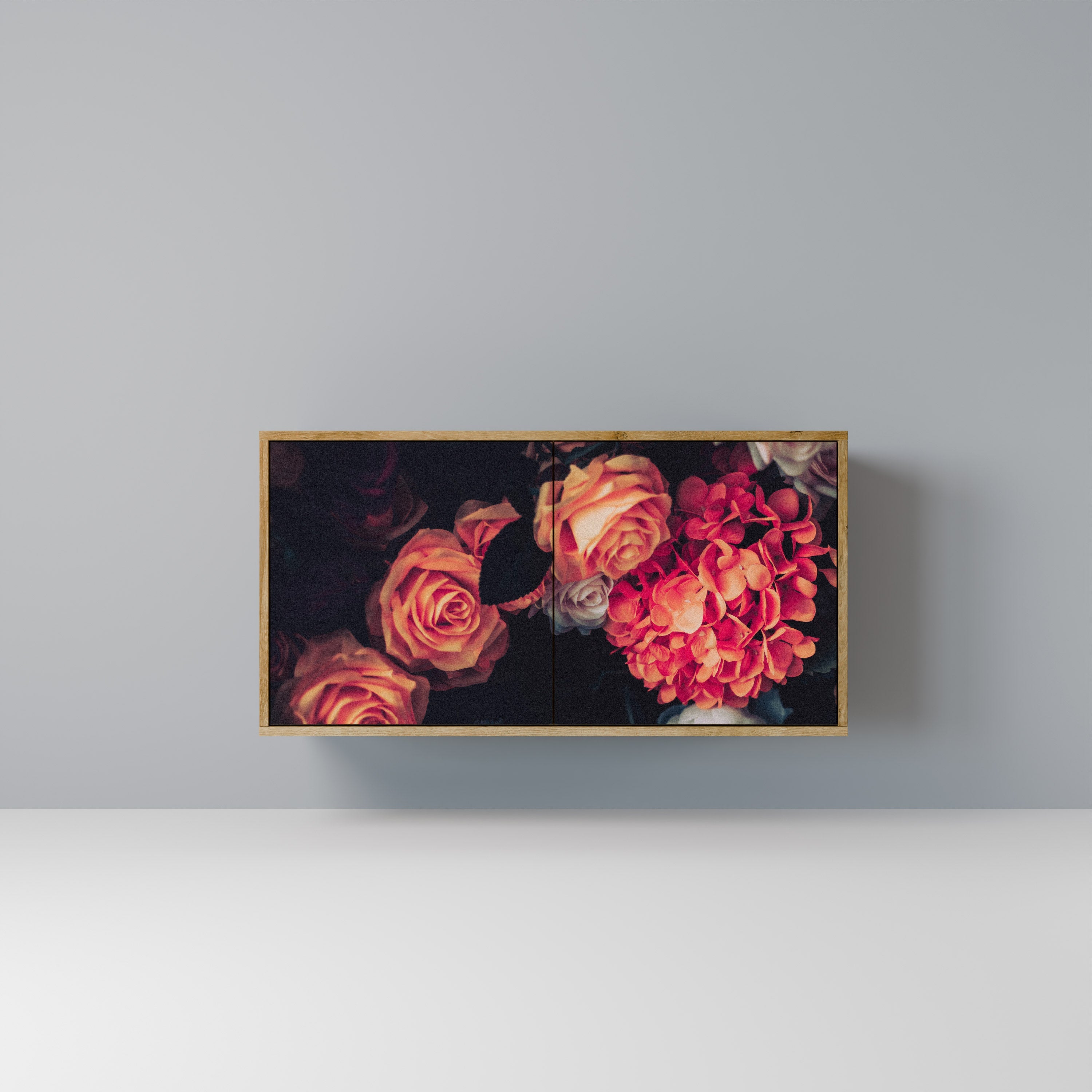 NEVERENDING BLOOM Aparador de 2 Portas em Efeito Carvalho