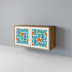 BE THE CHANGE Aparador de 2 Portas em Efeito Carvalho