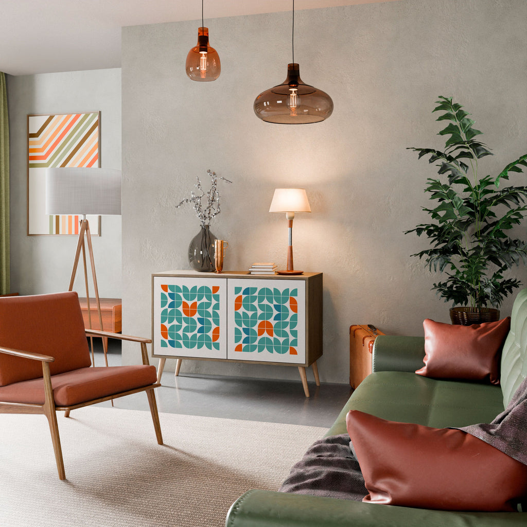 BE THE CHANGE Aparador de 2 Portas em Efeito Carvalho