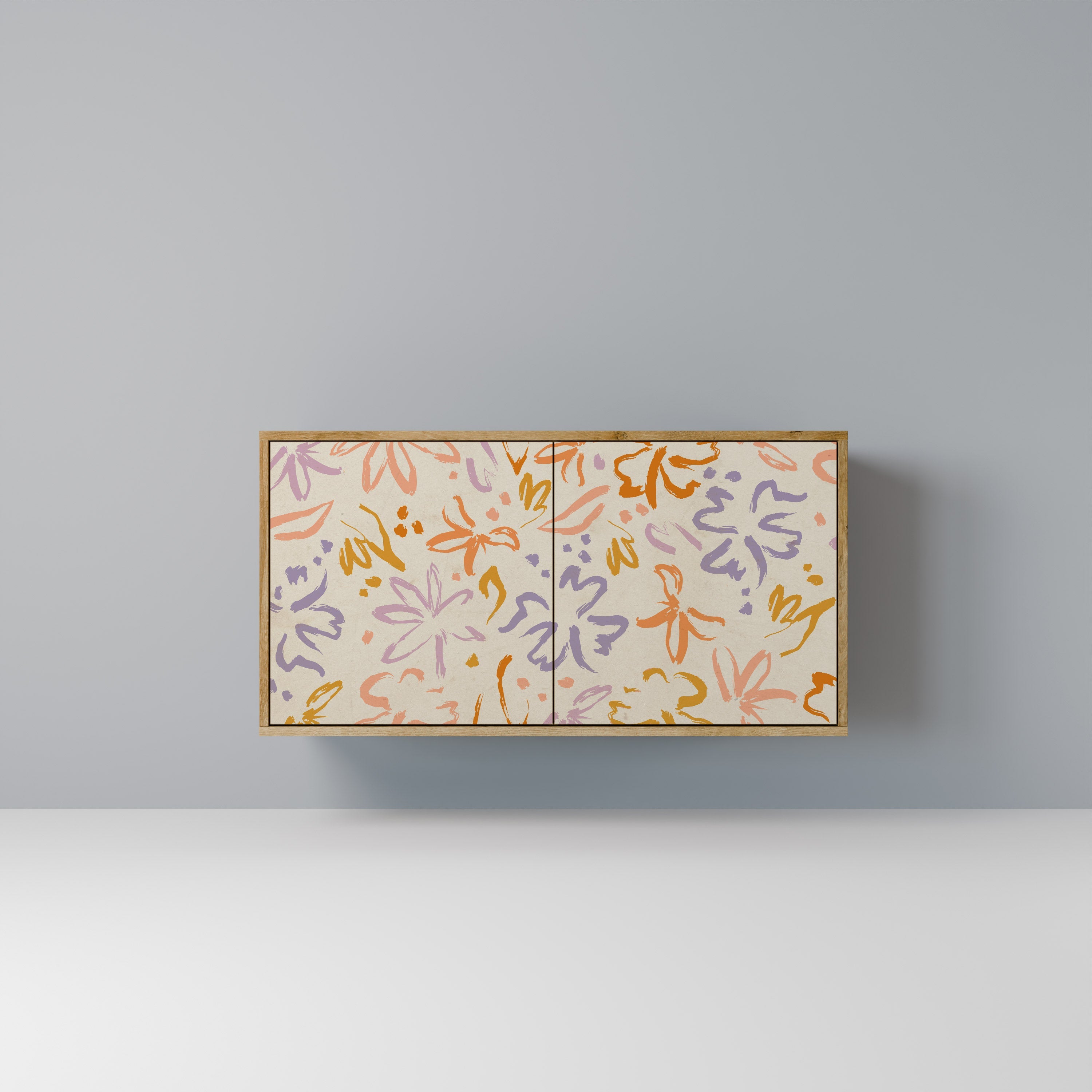 SPRING WHIMSY Aparador de 2 Portas em Efeito Carvalho