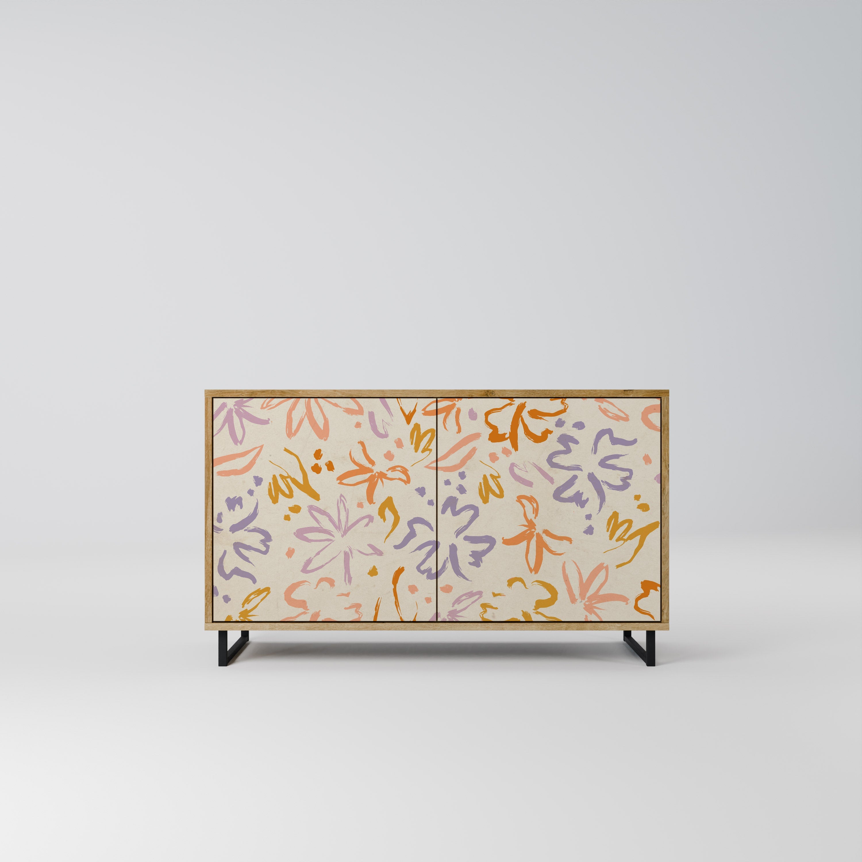 SPRING WHIMSY Aparador de 2 Portas em Efeito Carvalho