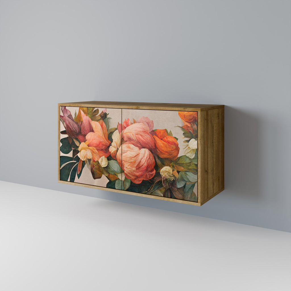 STYLISH BEAUTY Aparador de 2 Portas em Efeito Carvalho