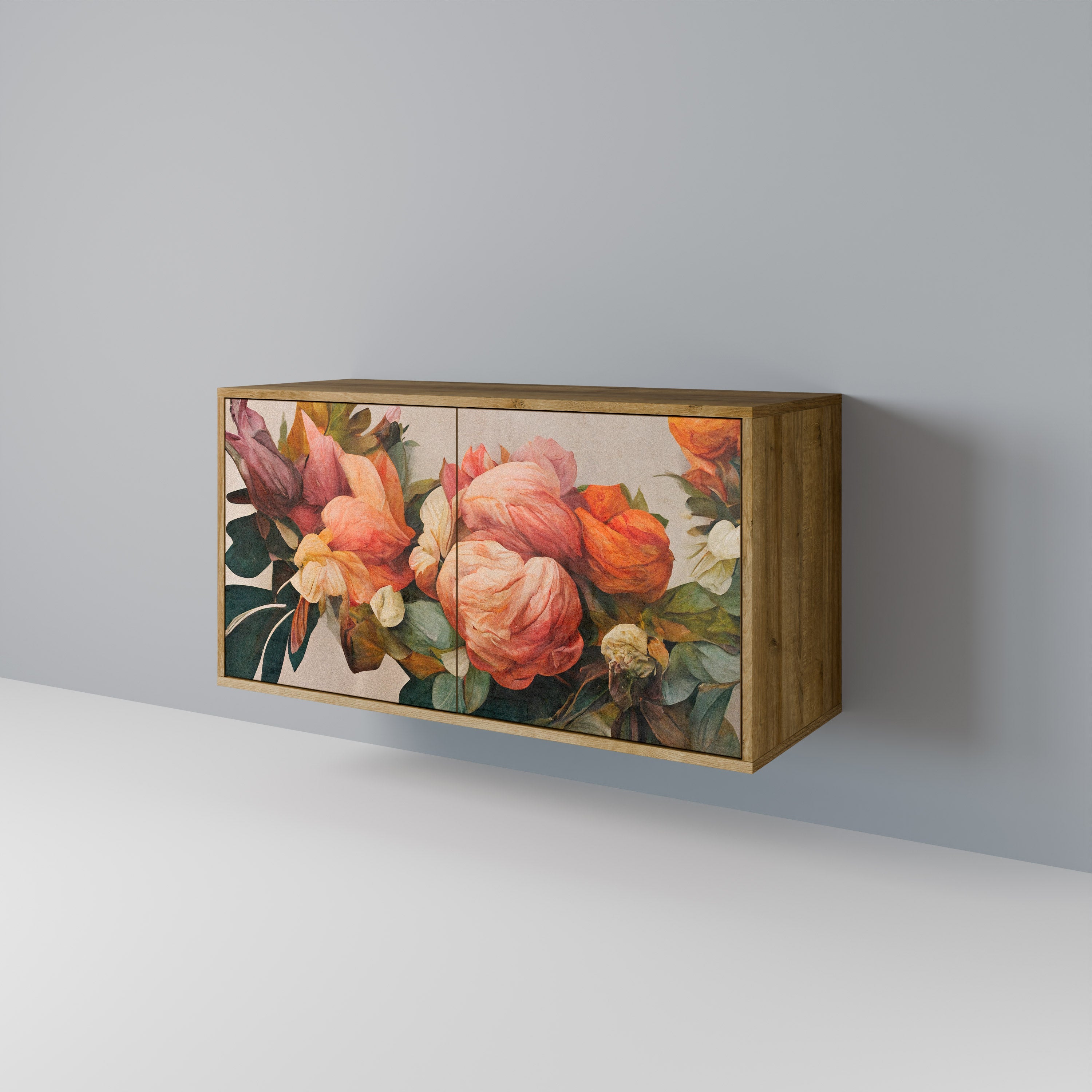 STYLISH BEAUTY Aparador de 2 Portas em Efeito Carvalho