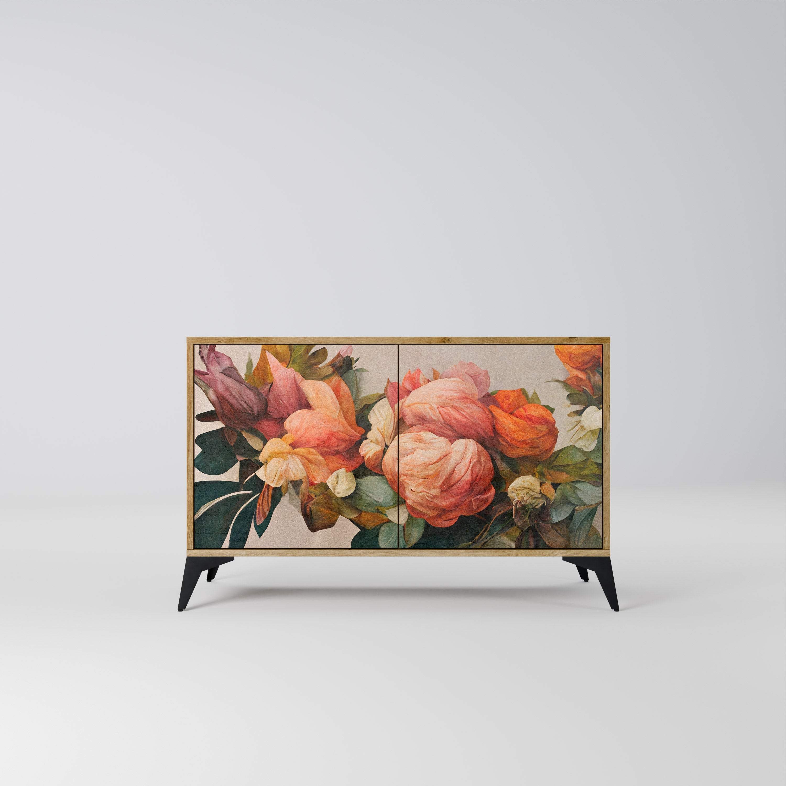 STYLISH BEAUTY Aparador de 2 Portas em Efeito Carvalho