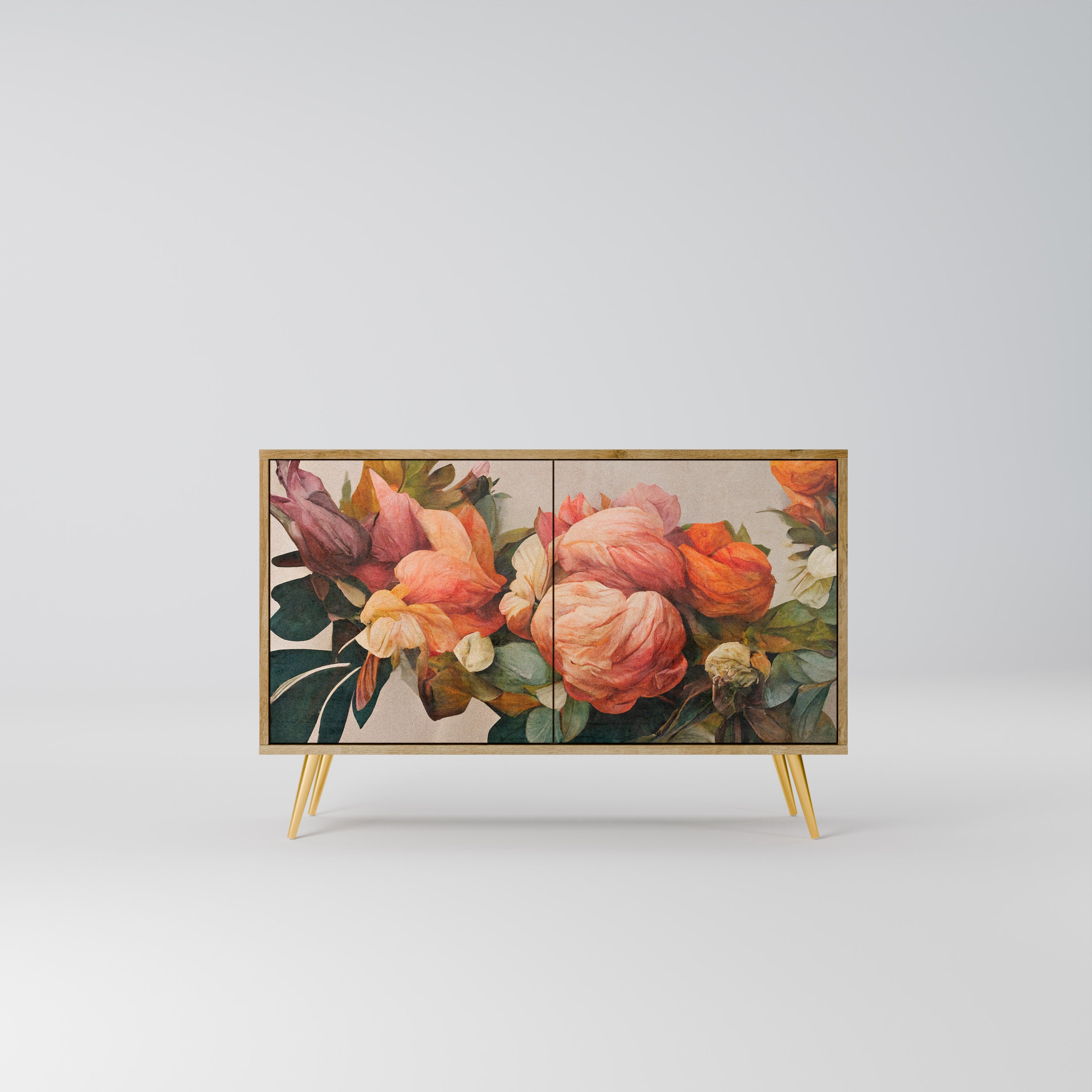 STYLISH BEAUTY Aparador de 2 Portas em Efeito Carvalho